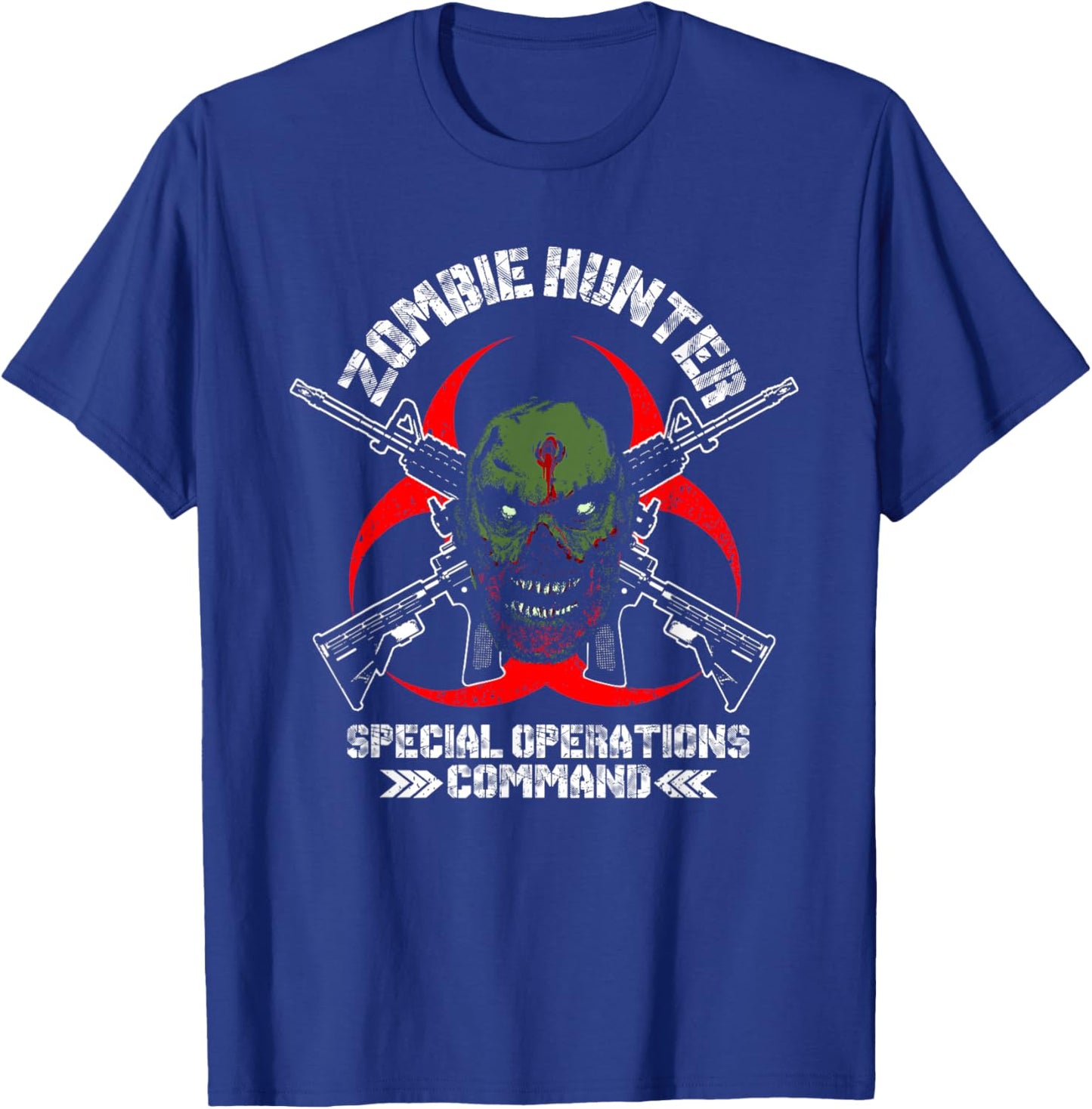 Zombie Hunter Special Operations Command T Shirt T-Shirt - T-Shirt | Royal