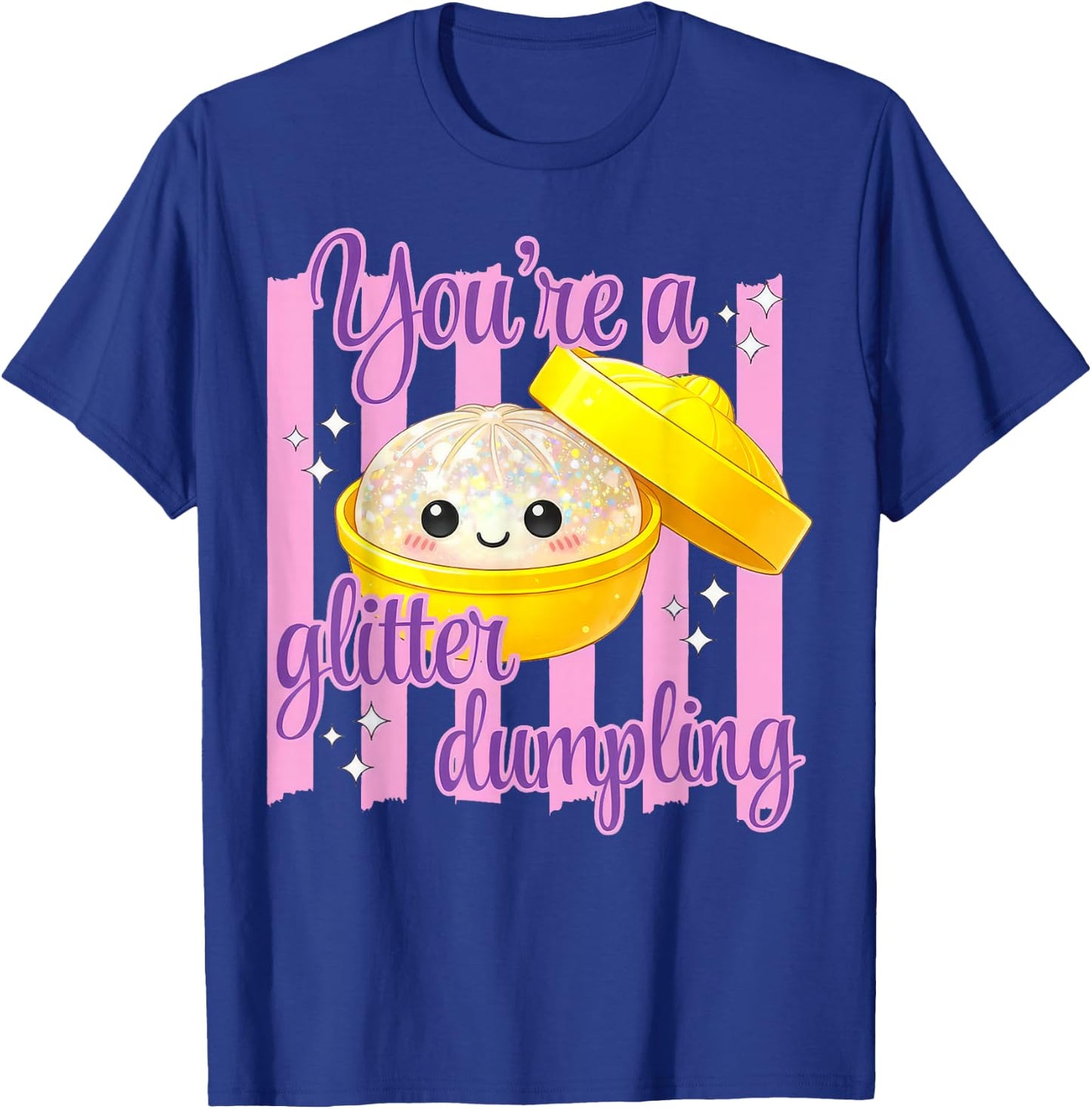 Funny Striped You're A Dumpling Cute Dumpling Kids Girls T-Shirt - T-Shirt | Royal