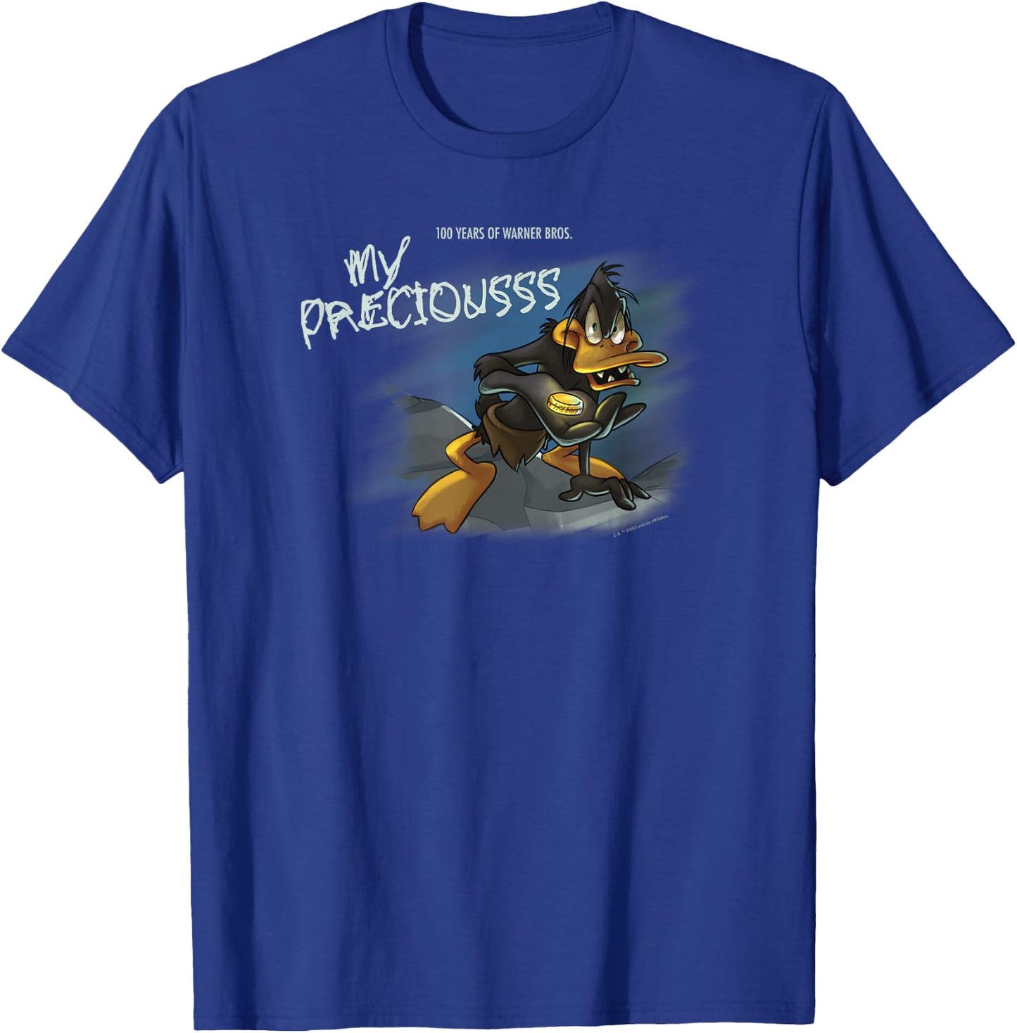 WB 100 Looney Tunes Daffy Duck My Precious LOTR Collection T-Shirt - T-Shirt | Royal