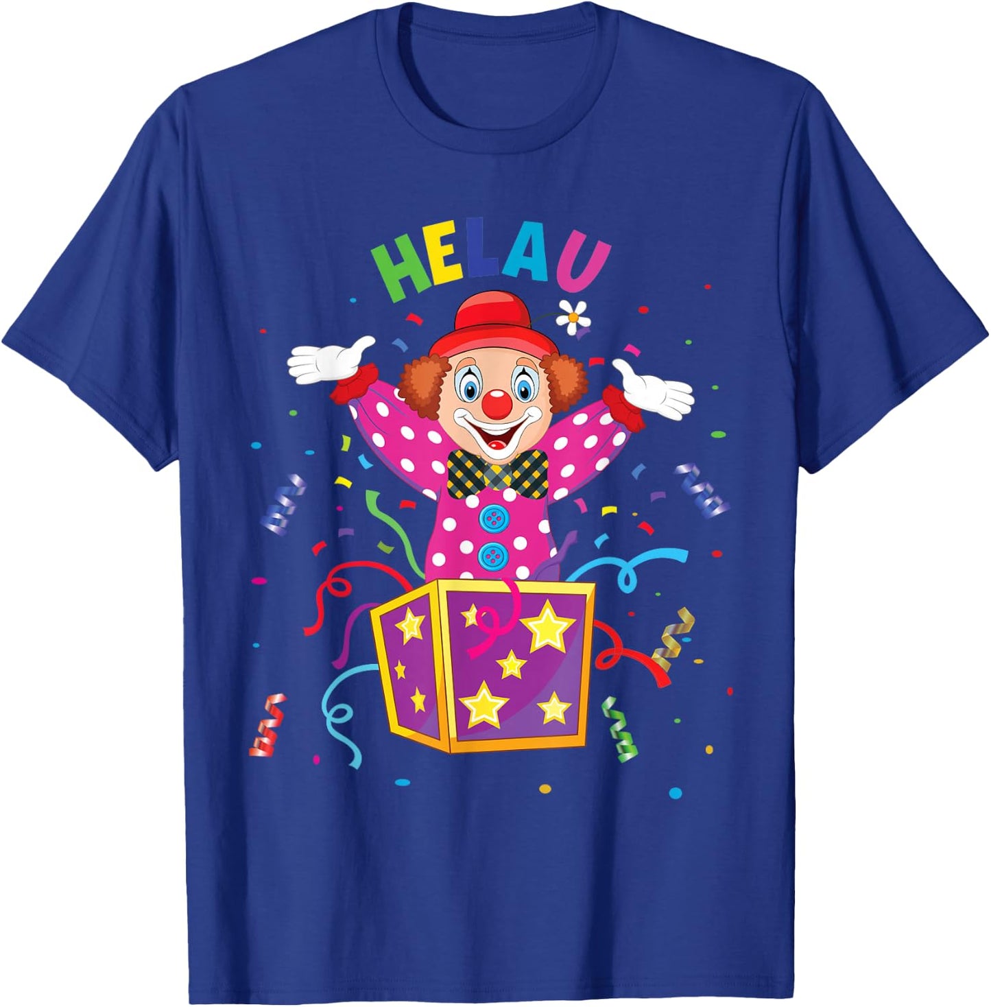 Funny Carnival Clown in Box Costume Children's Fancy Dress , black T-Shirt - T-Shirt | Royal