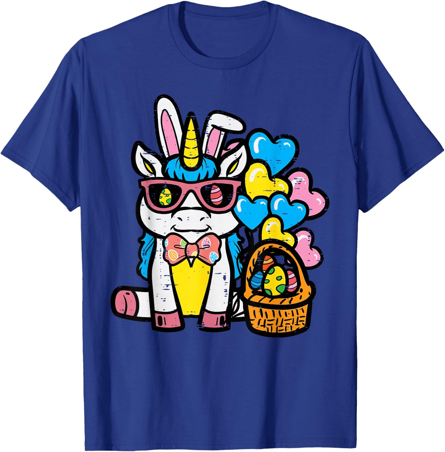 Easter Unicorn Bunny Eggs Basket Toddler Girls Kids Women T-Shirt - T-Shirt | Royal