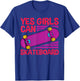 Funny Girls Skateboard Gift Kids Cool Skateboarder Skate T-Shirt - T-Shirt | Royal