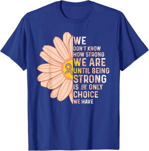 We are Strong- Endometrial Cancer Awareness Supporter Ribbon T-Shirt - T-Shirt | Royal