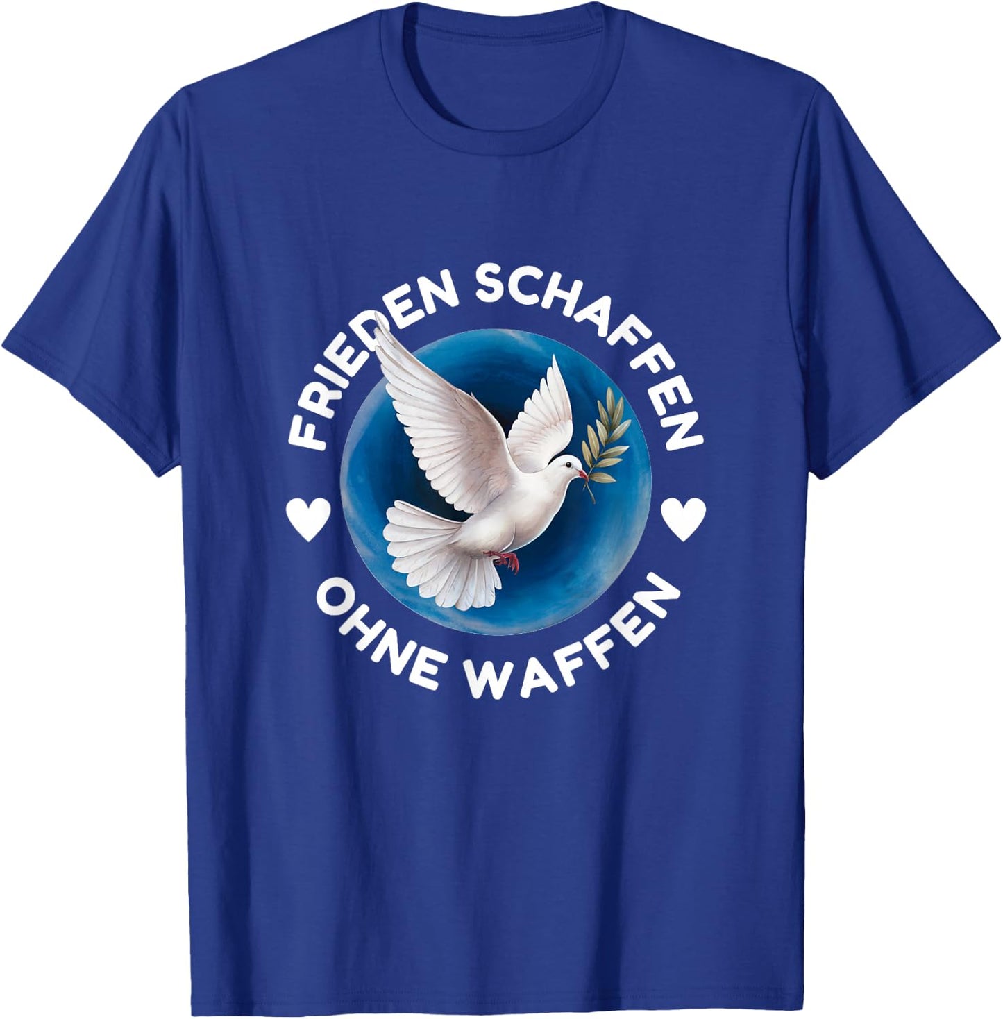 Frieden Schaffen Ohne Waffen Weltfrieden Weiße Friedenstaube T-Shirt - T-Shirt | Royal