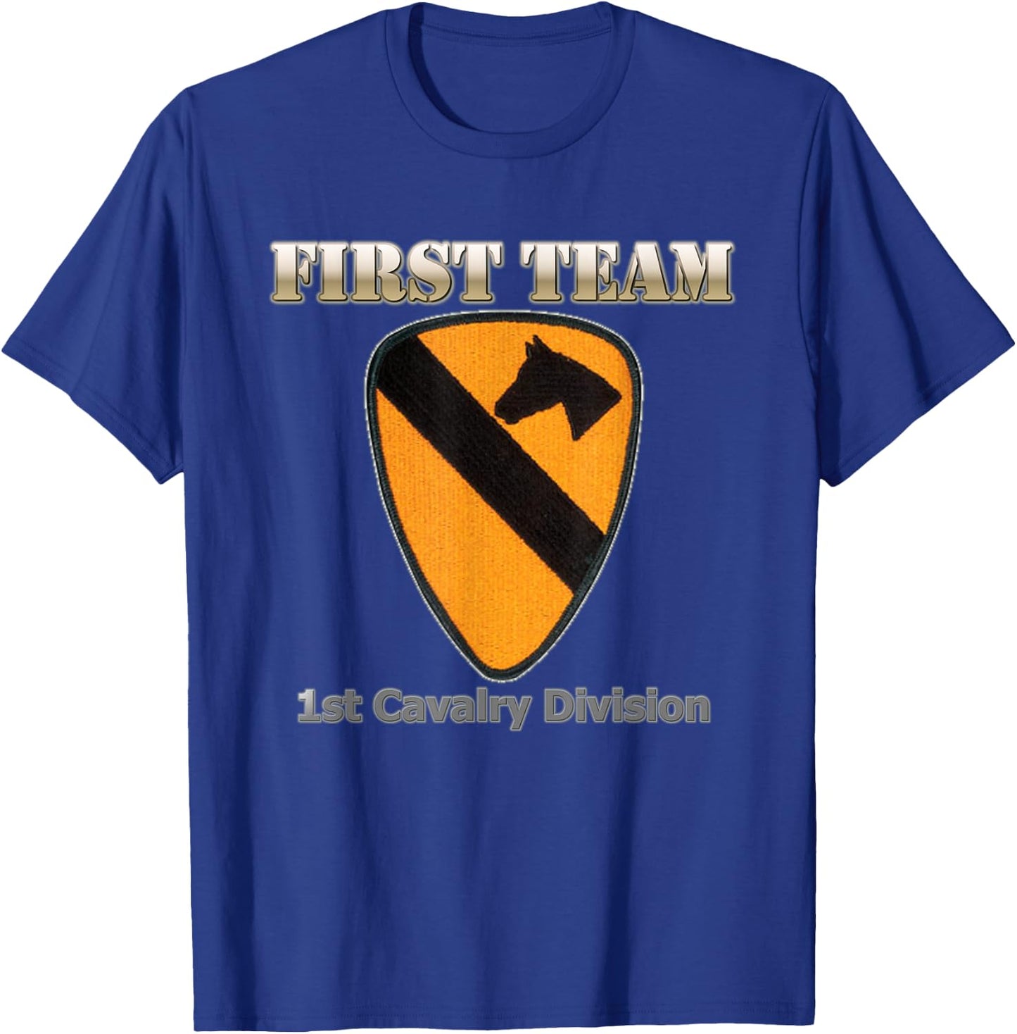 First Team - for Army Veterans of 1st Cav Div T-Shirt - T-Shirt | Royal