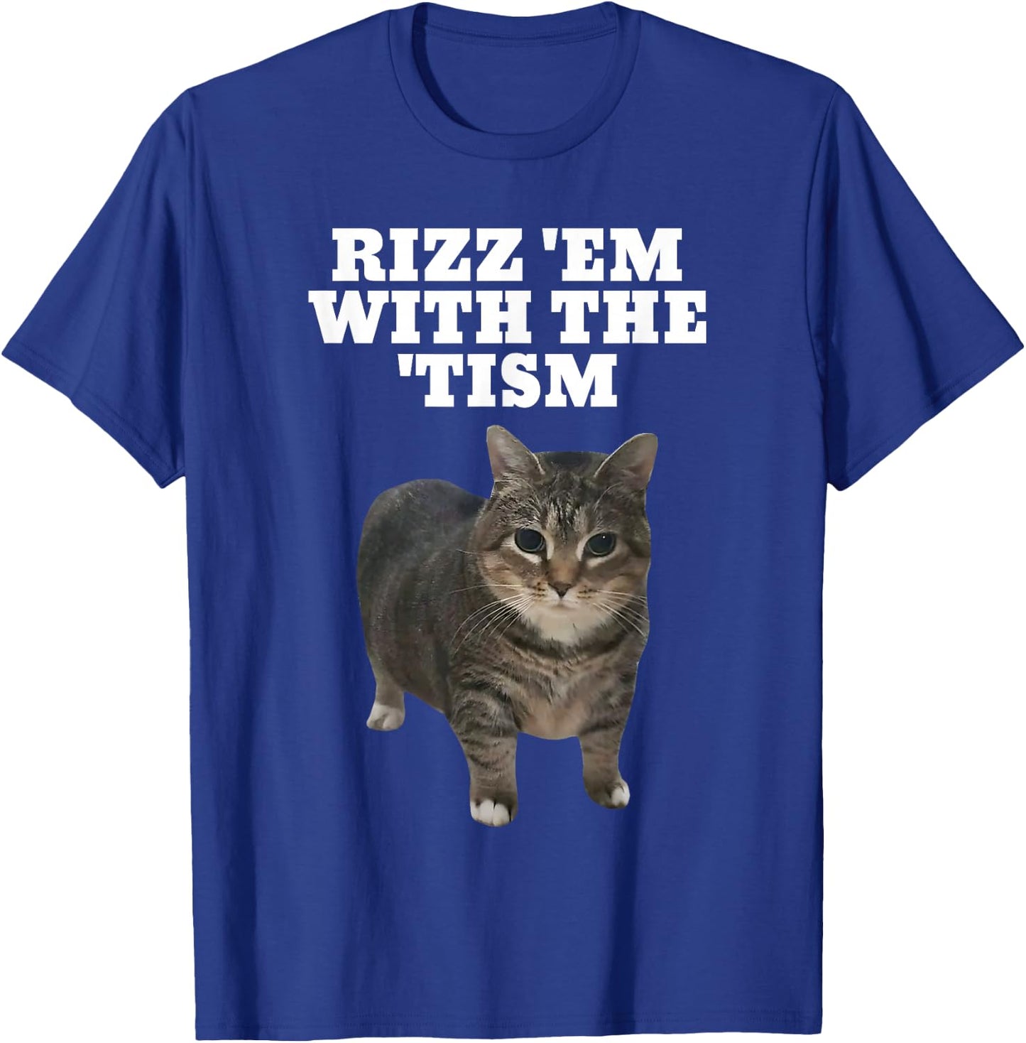 Rizz Em With The Tism Autistic Cat Rizz T-Shirt - T-Shirt | Royal