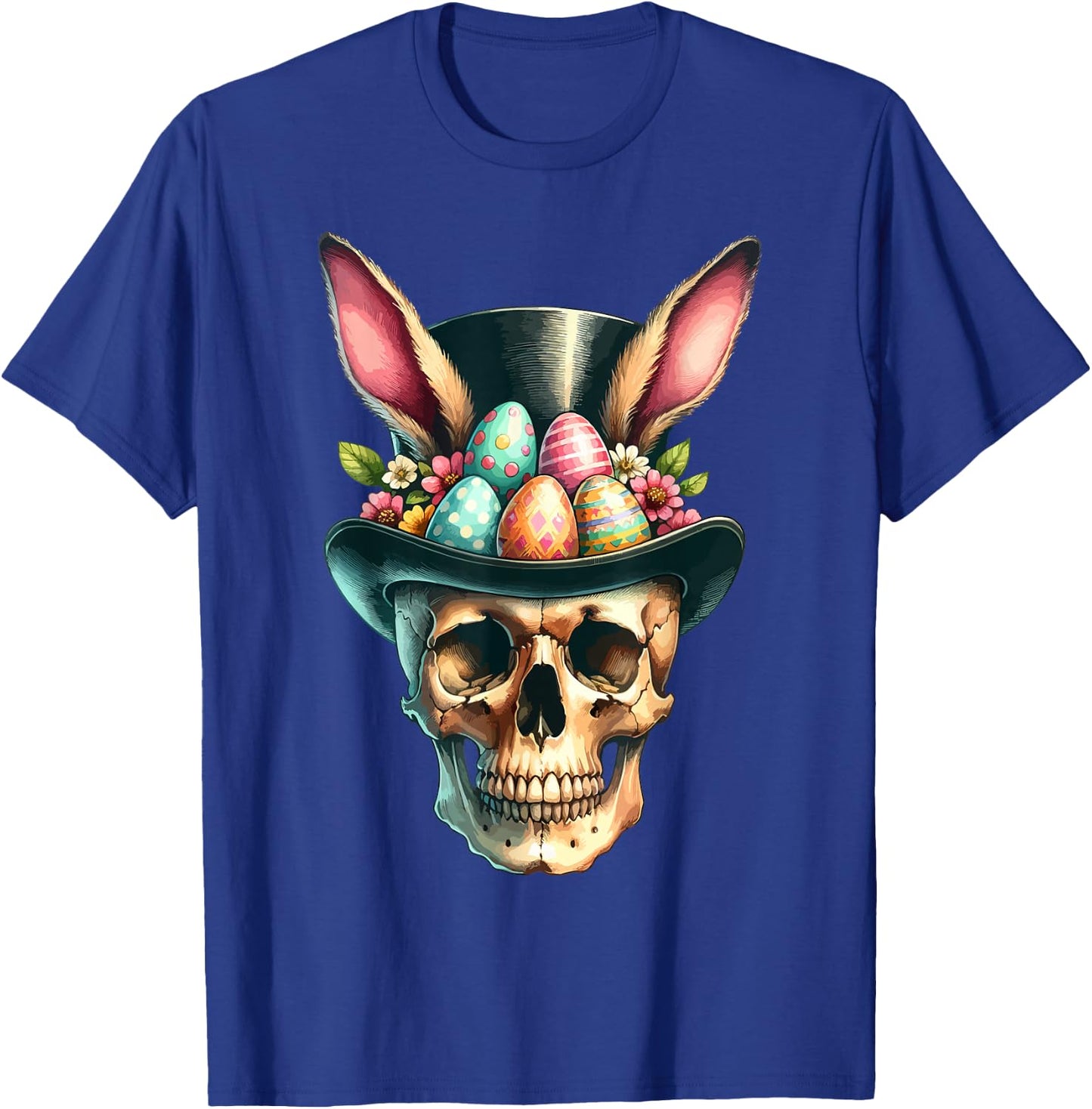 Funny Easter Bunny Skull Egg Hunt Easter Day T-Shirt - T-Shirt | Royal