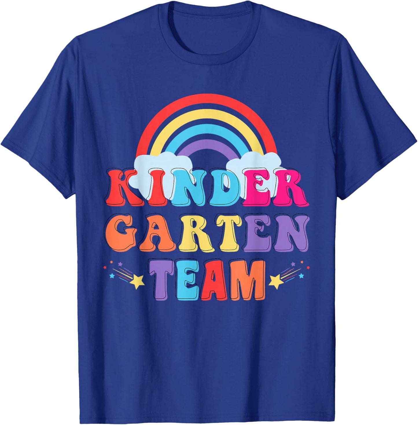 Kindergarten Kita Team Outfit Erzieherin Erzieher Regenbogen T-Shirt - T-Shirt | Royal