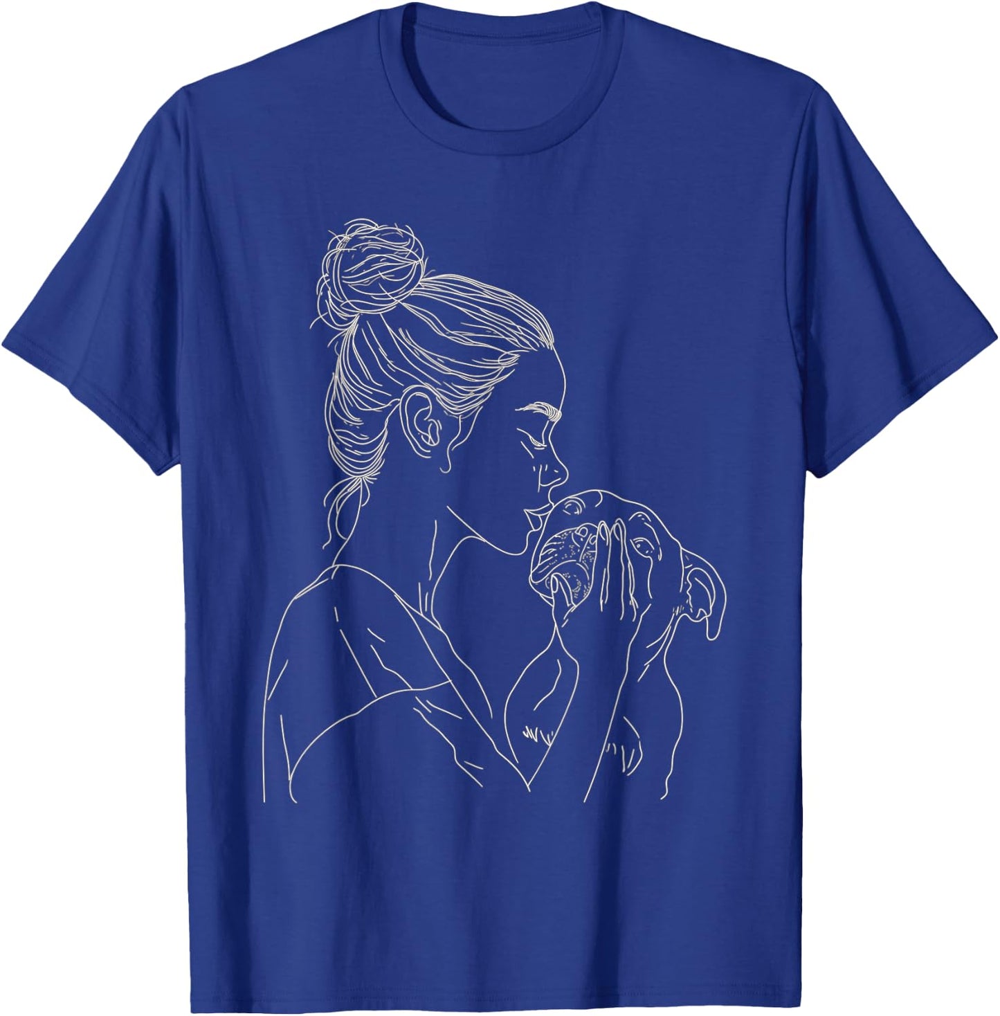 Staffordshire Bull Terrier Mom Dog Art Mother's Day T-Shirt - T-Shirt | Royal