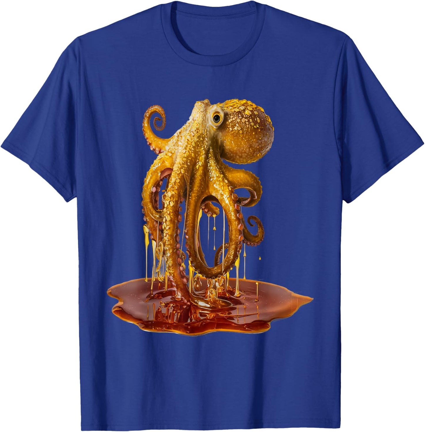 Octopus Men Woman Aesthetic Gold Honey Octopus T-Shirt - T-Shirt | Royal