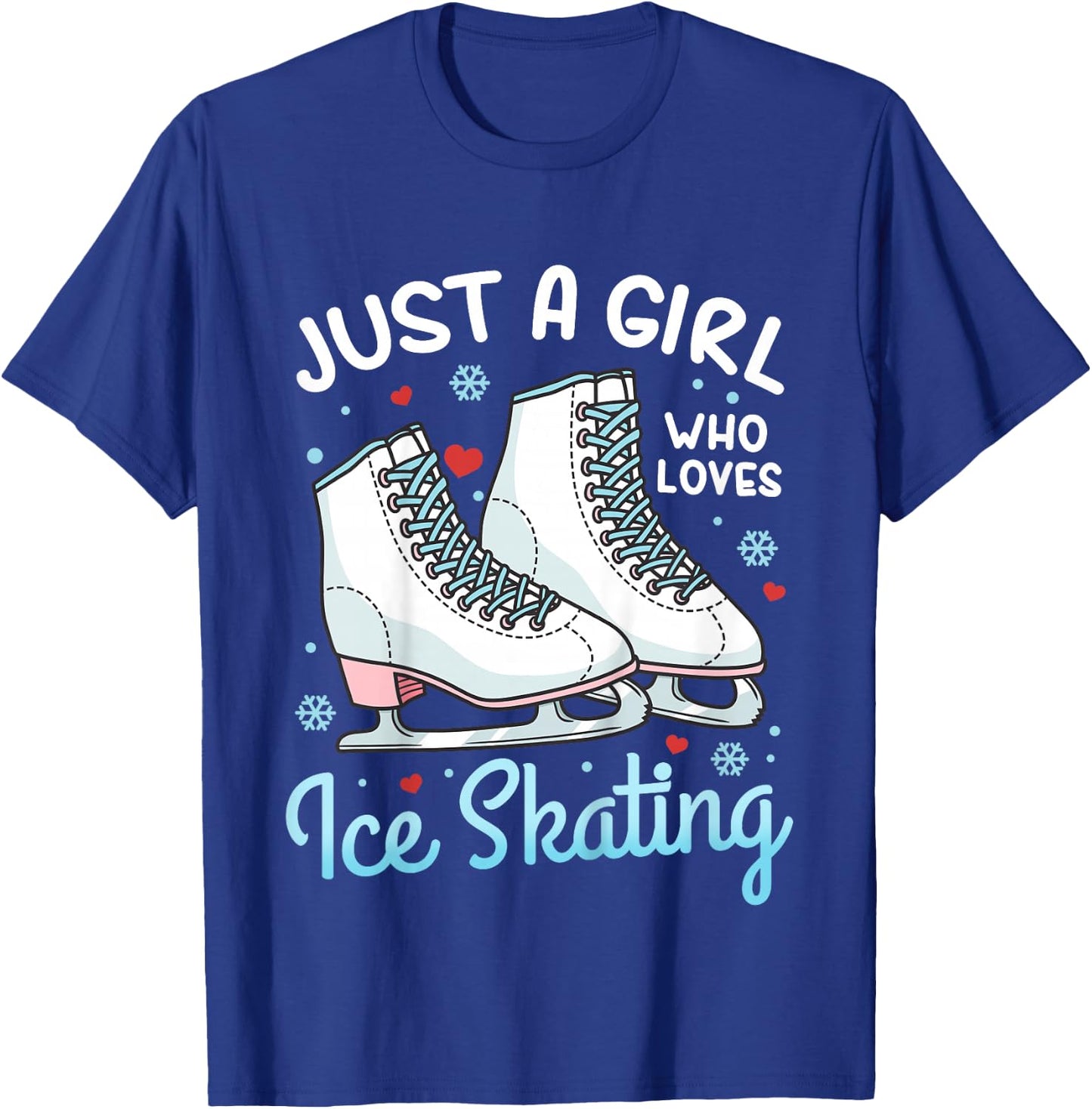 Kids Ice Skating Figure Skating Just a Girl Who Loves Ice Skating T-Shirt - T-Shirt | Royal