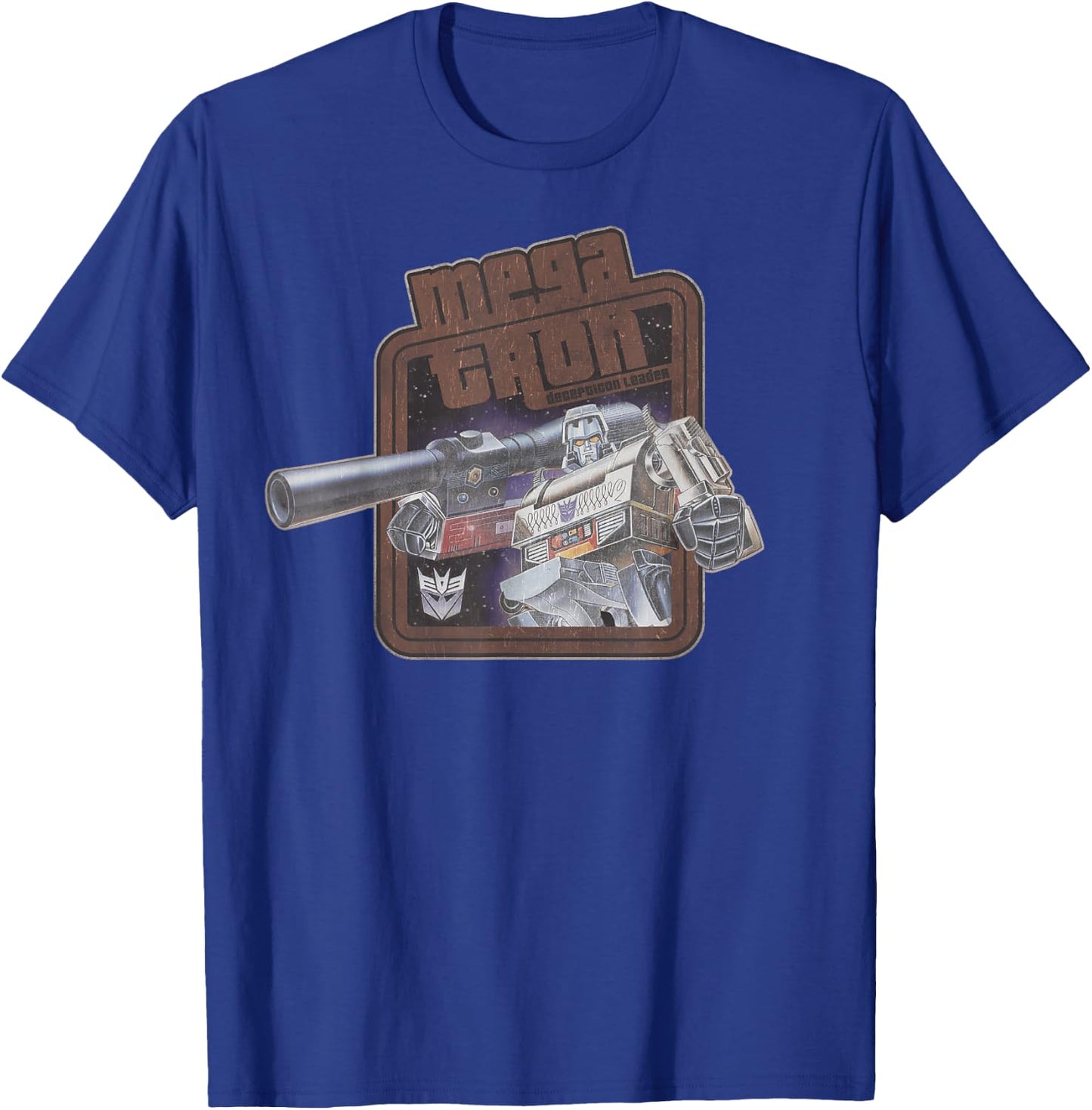 Transformers Megatron Decepticon Leader Retro Logo T-Shirt - T-Shirt | Royal