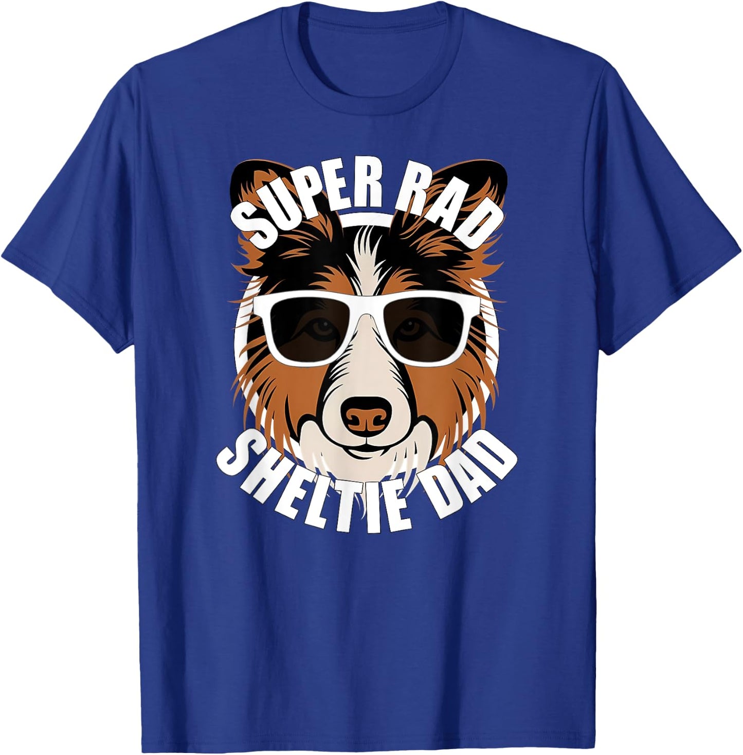 Sheltie Dad Funny Father’s Day Shetland Sheepdog Dog Men's T-Shirt - T-Shirt | Royal