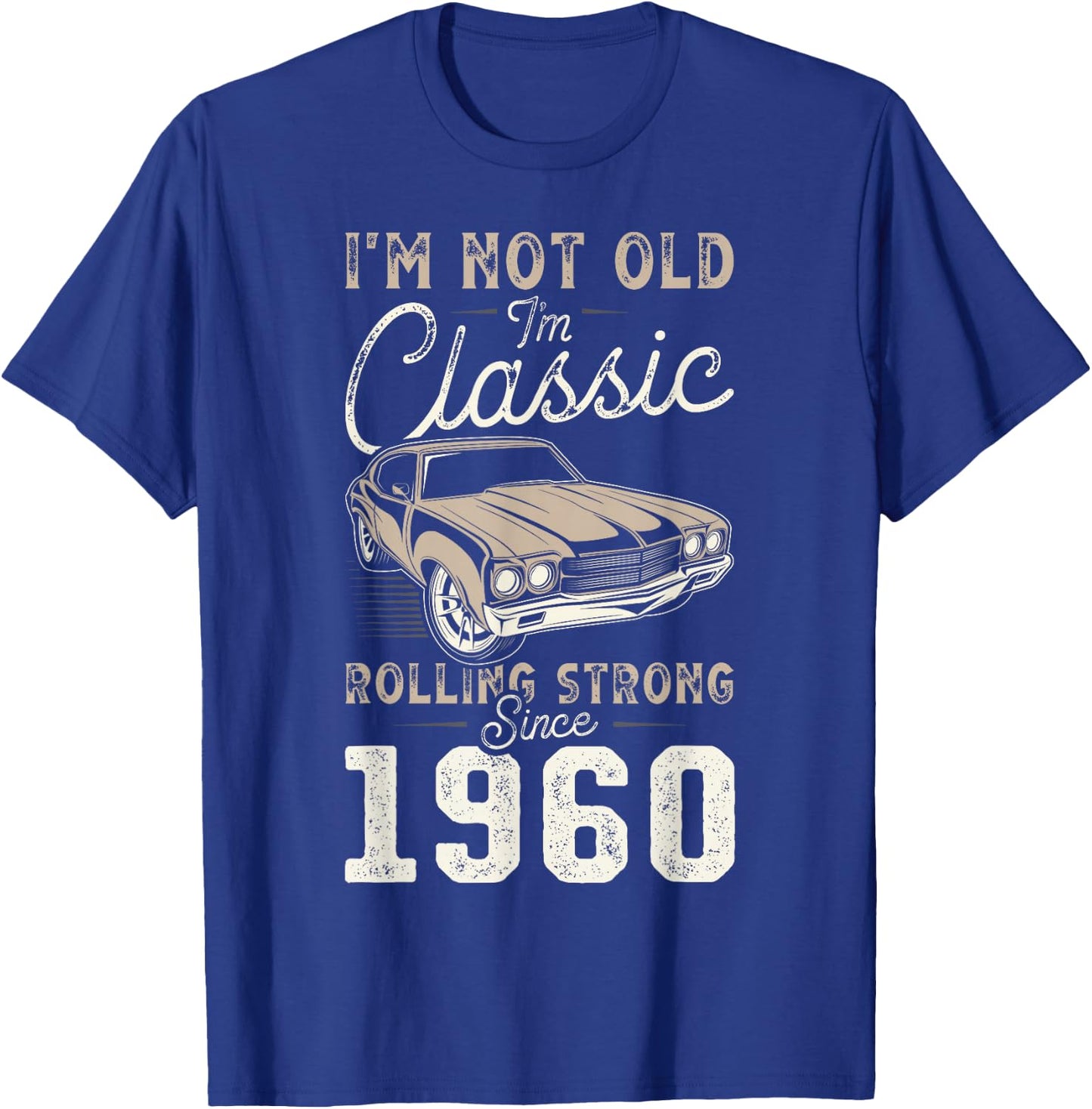 Oldtimer Jahrgang 1960 66. Geburtstag T-Shirt - T-Shirt | Royal