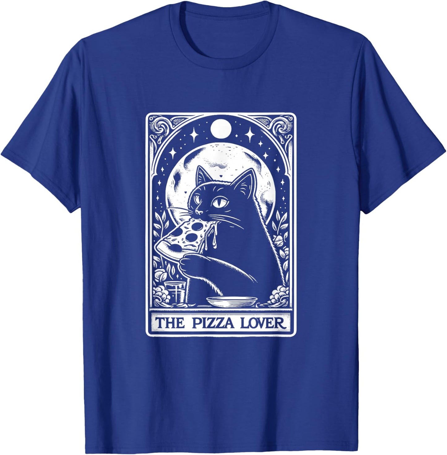 Pizza Katze Tarot Vintage Lustig Mystisch Retro T-Shirt - T-Shirt | Royal