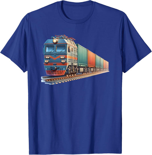 Kids Cargo Train , Black, S T-Shirt - T-Shirt | Royal