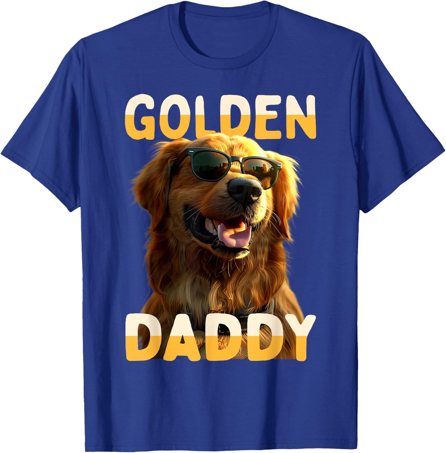 Golden Daddy Dad Father's Day Dad Golden Retriever Dad T-Shirt - T-Shirt | Royal