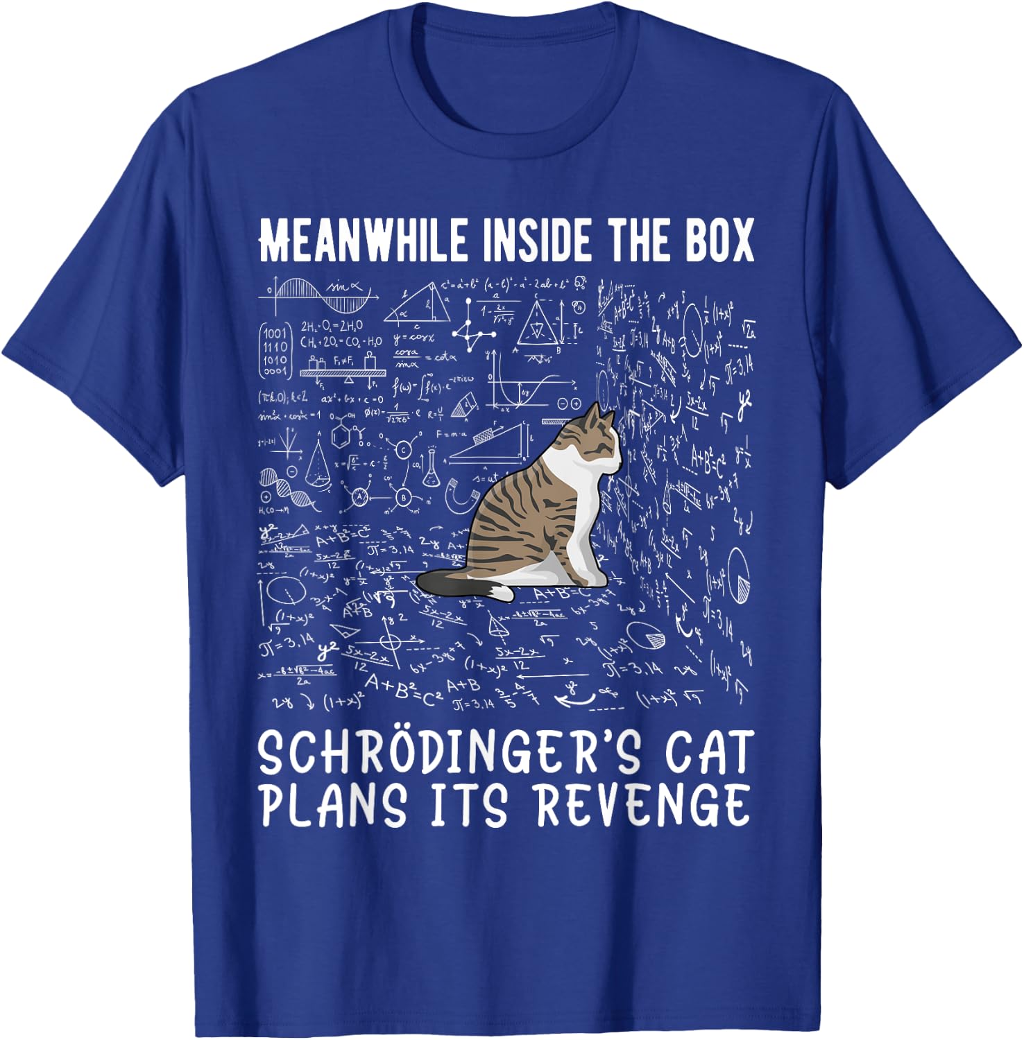 Meanwhile Inside The Box Cat De Schrödinger Vengeance T-Shirt - T-Shirt | Royal
