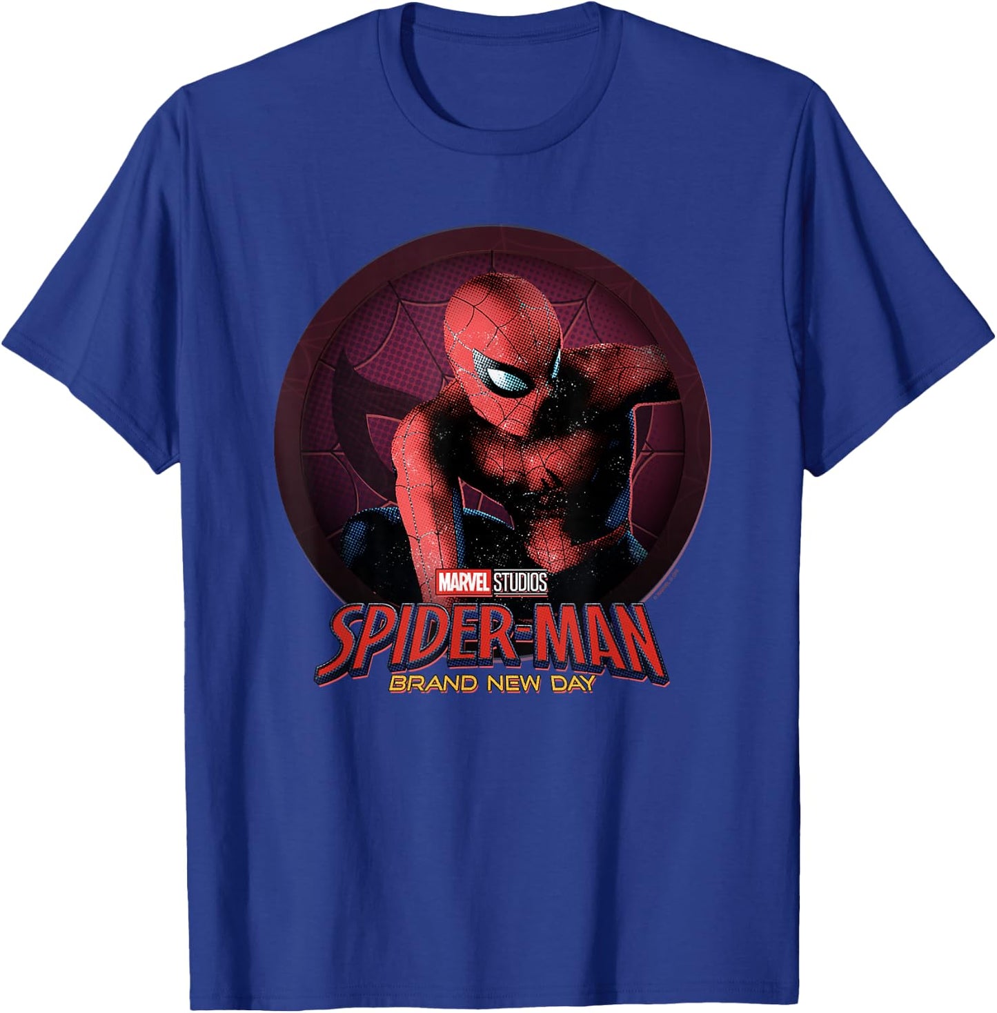 Marvel Spider-Man Day Spidey Circle Badge T-Shirt - T-Shirt | Royal