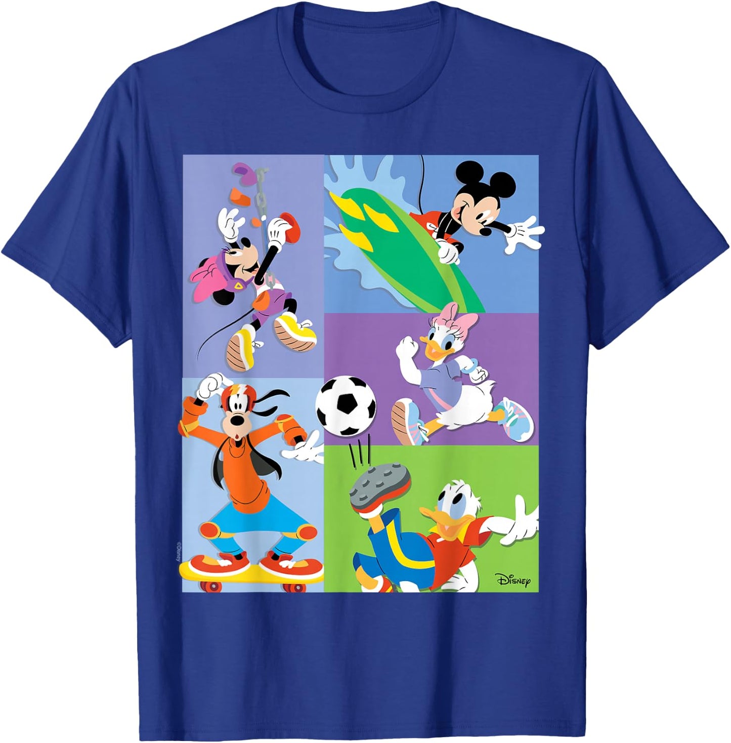 Mickey Mouse Minnie Mouse Donald Duck Daisy Duck Goofy Sport T-Shirt - T-Shirt | Royal