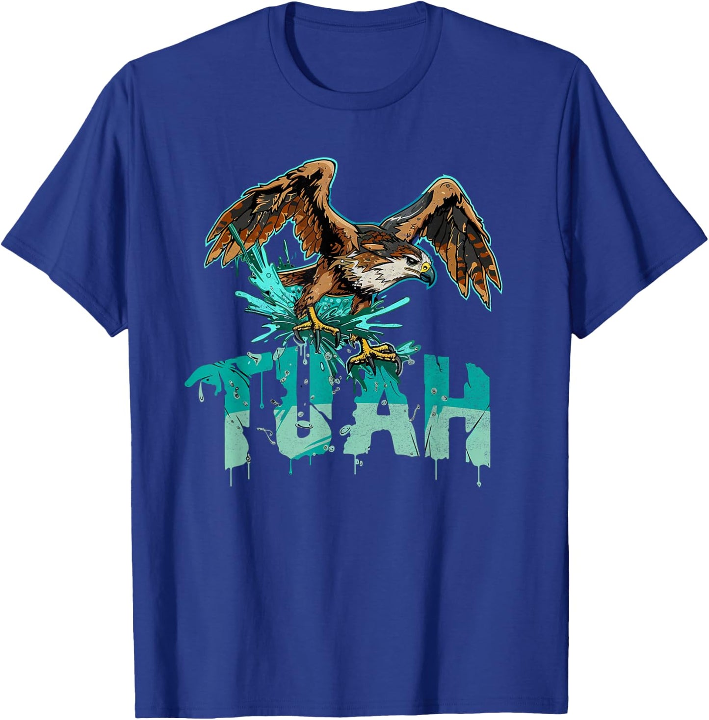 Funny Hawk Tuah Guy Spit Joke Wet That Thang Splash Down T-Shirt - T-Shirt | Royal