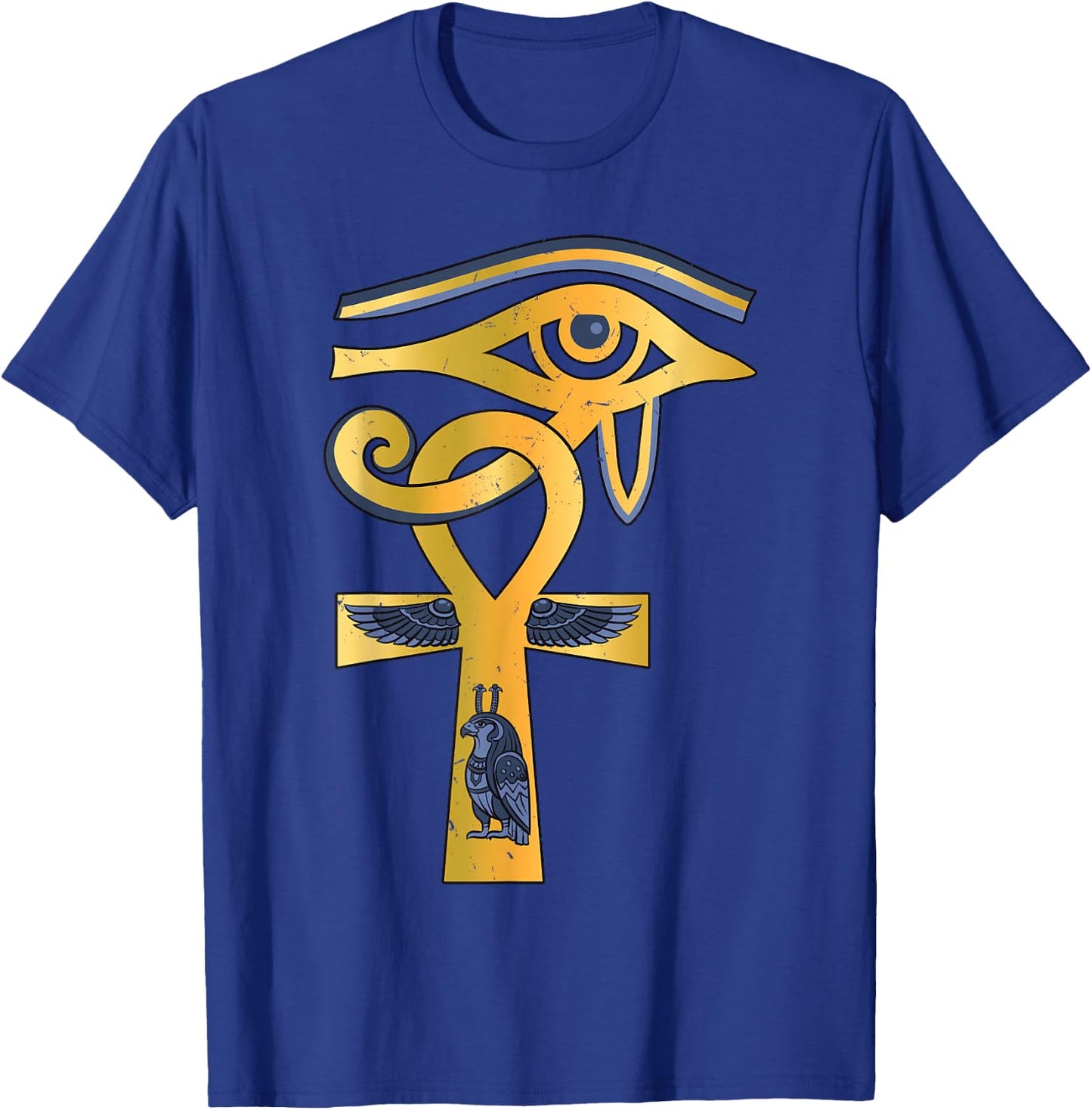 Ancient Egypt God Horus Eye Ankh Symbol Egyptian Mythology T-Shirt - T-Shirt | Royal