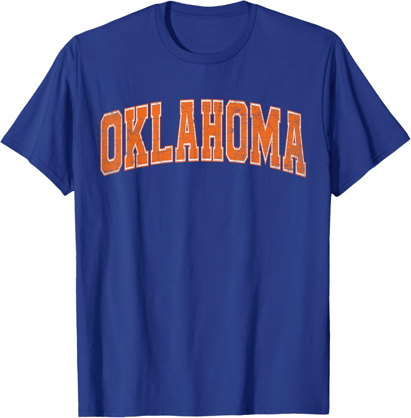 Oklahoma State Retro Orange Varsity Vintage Text T-Shirt - T-Shirt | Royal