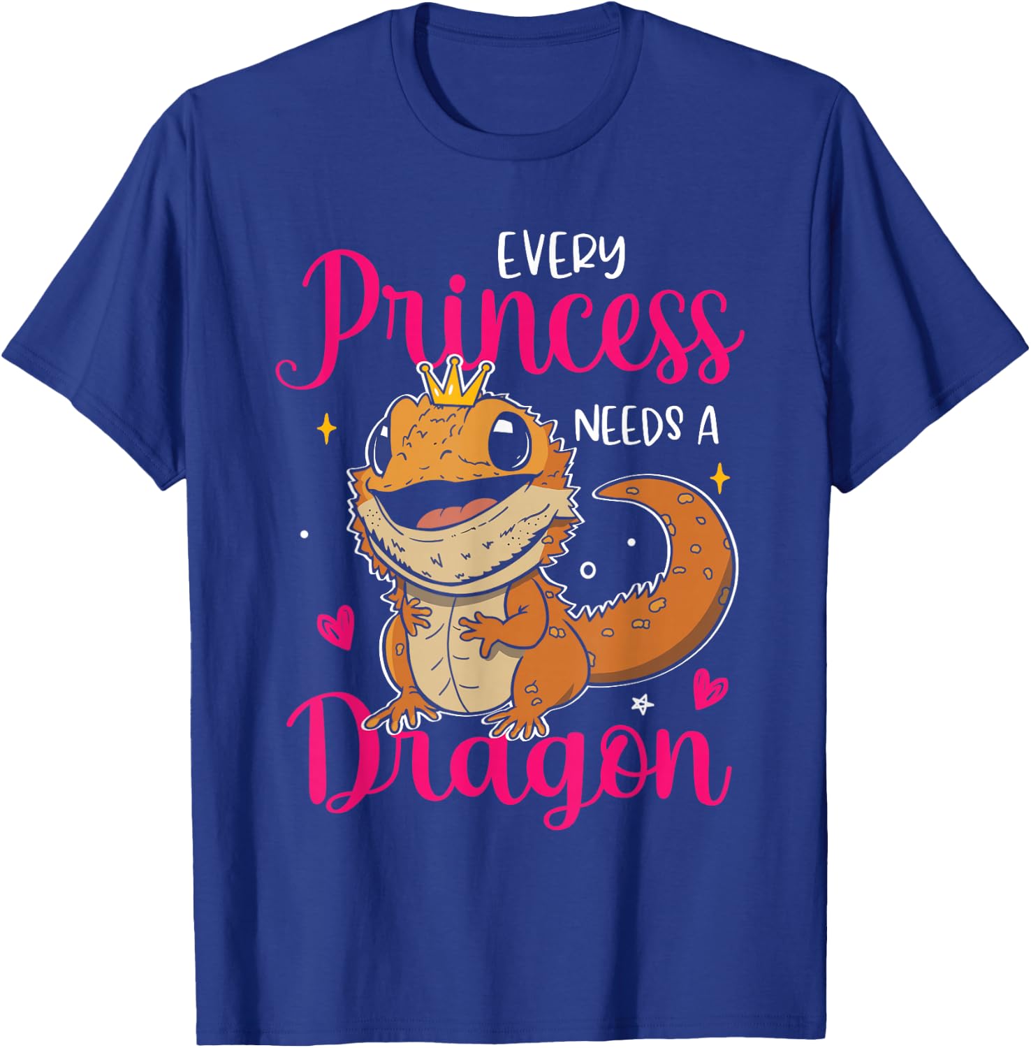 Pet Lover Every Princess Needs Bearded Dragon Reptile Lizard T-Shirt - T-Shirt | Royal