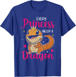 Pet Lover Every Princess Needs Bearded Dragon Reptile Lizard T-Shirt - T-Shirt | Royal