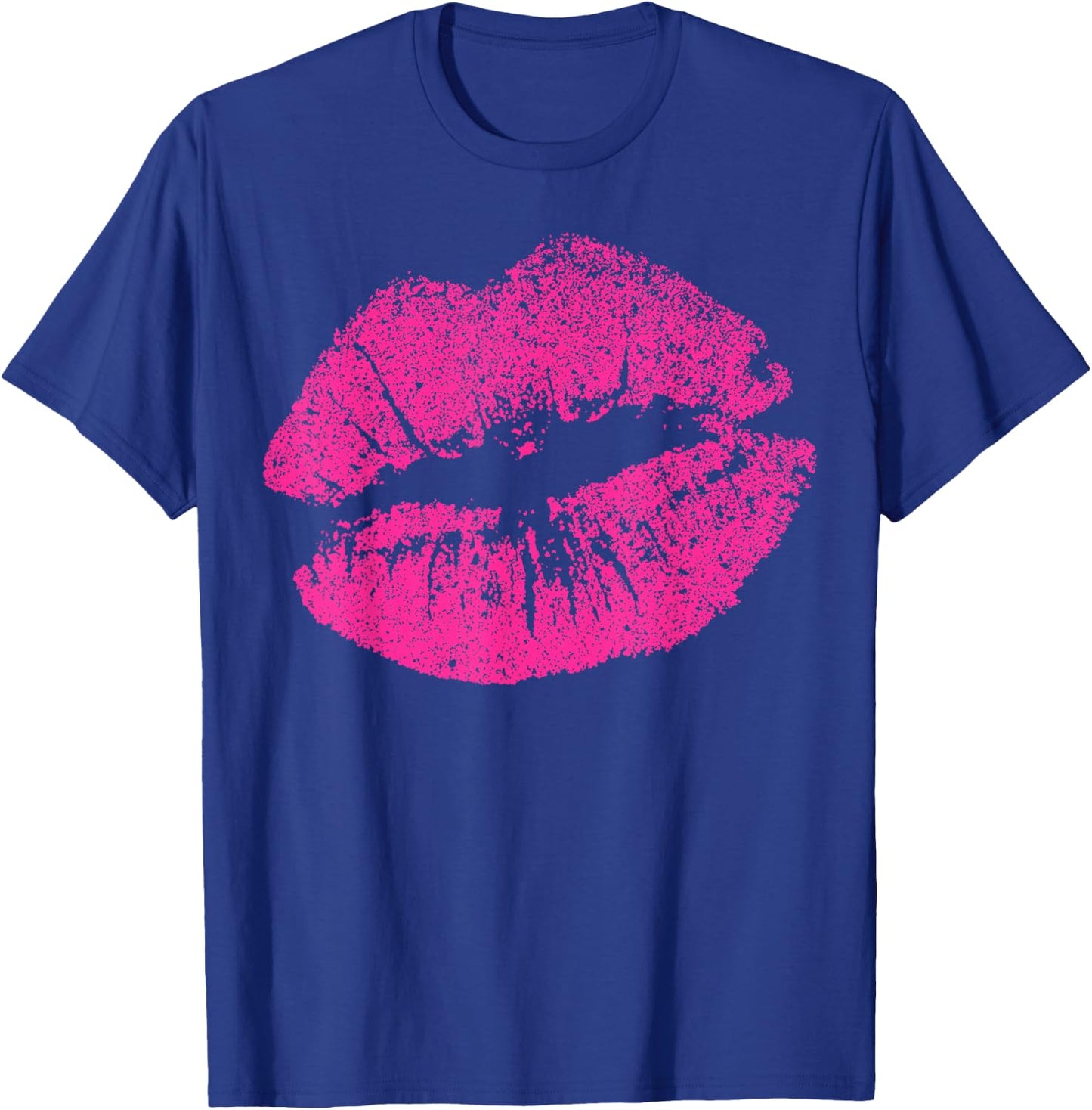 Sexy Pink Lips Print Kiss for Seductive Women Girlfriend , black T-Shirt - T-Shirt | Royal