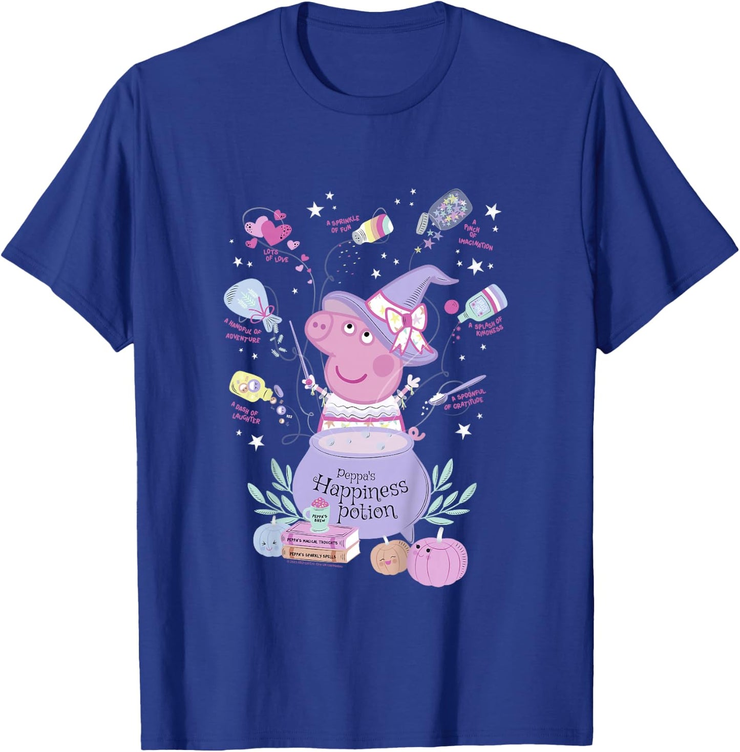 Kids Peppa Pig Halloween Peppa's Happiness Potion Cauldron Mix T-Shirt - T-Shirt | Royal