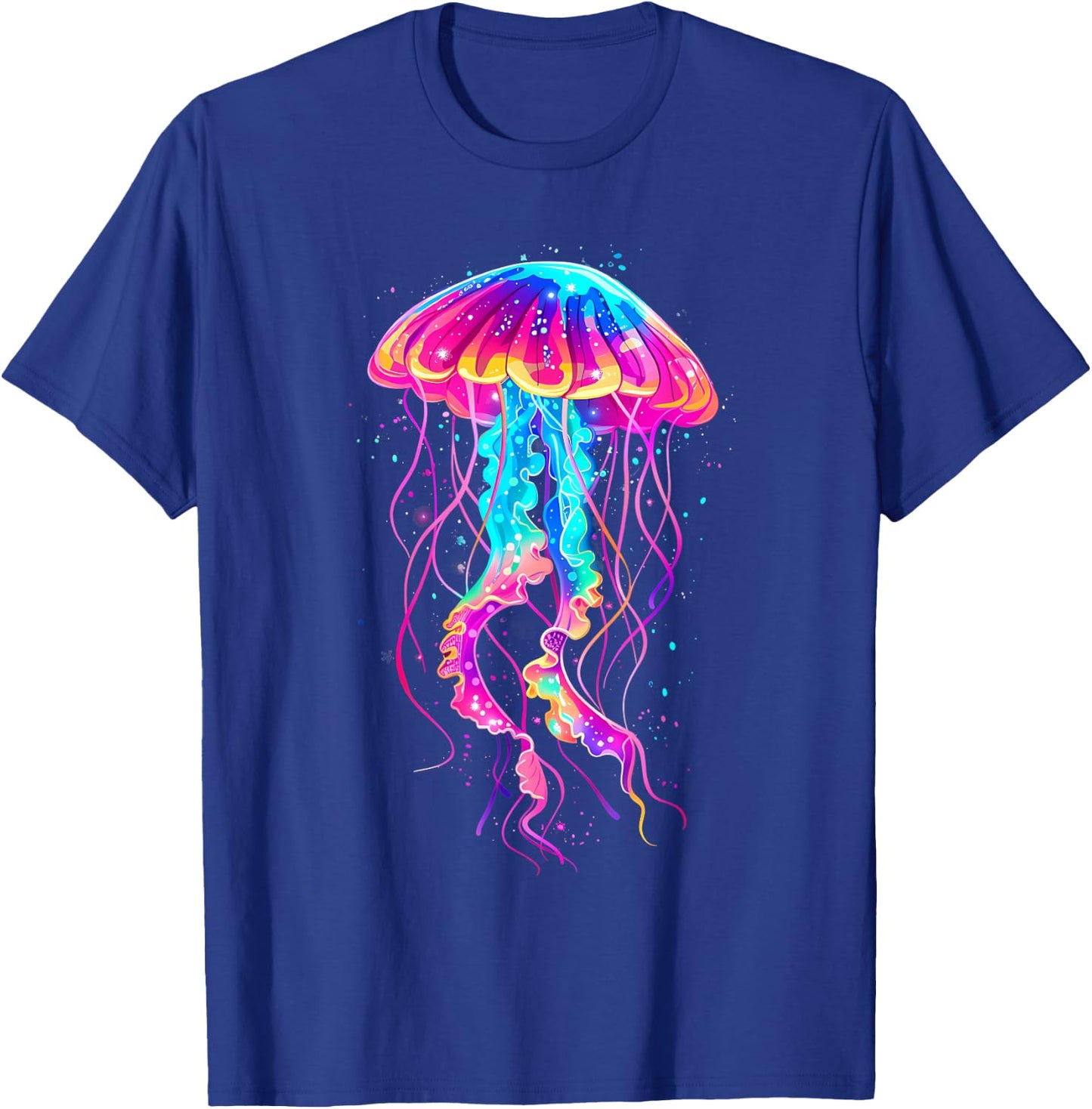 Jellyfish Sea Ocean Jellyfish Motif Marine Mammal Artwork T-Shirt - T-Shirt | Royal