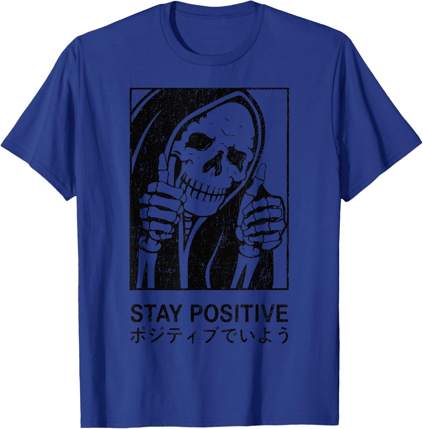 Aesthetic Clothes Vintage Streetwear Fashion Women Men Skull T-Shirt - T-Shirt | Royal