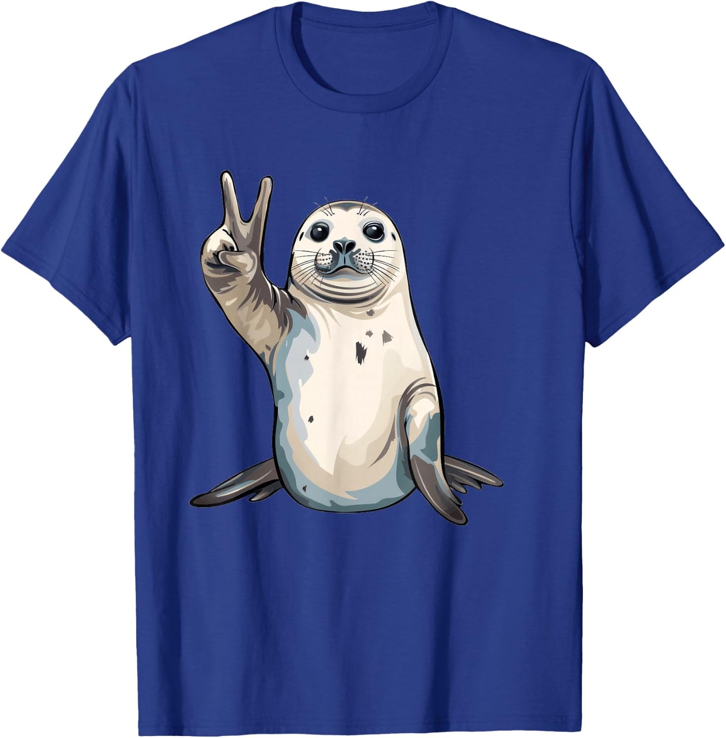 Harp Seal Showing The Peace Sign T-Shirt - T-Shirt | Royal