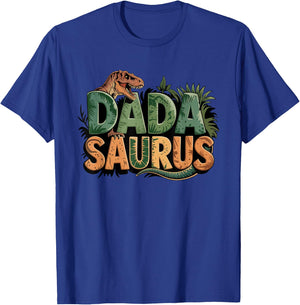 Dadasaurus Dinosaur Dad Saurus Family Matching T-Shirt - T-Shirt | Royal