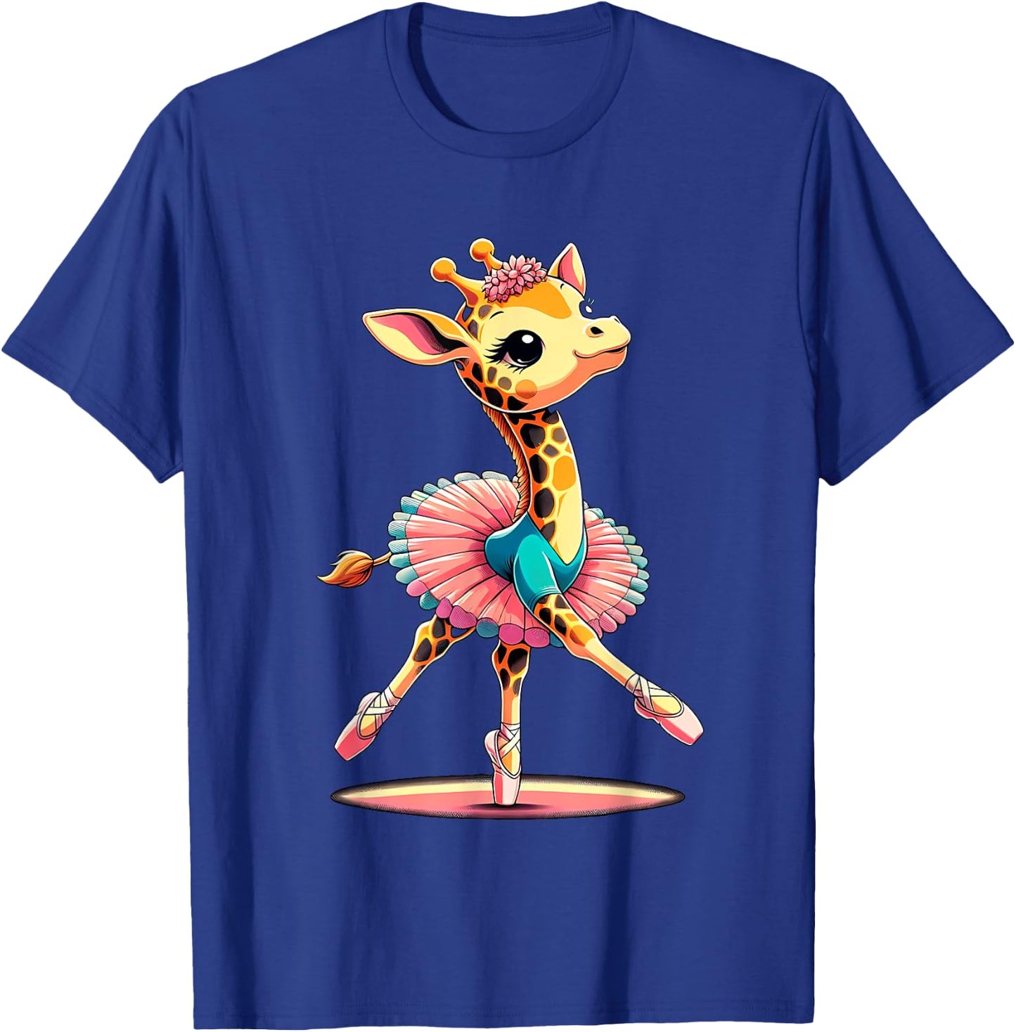 Ballerina Giraffe Dancing T-Shirt - T-Shirt | Royal