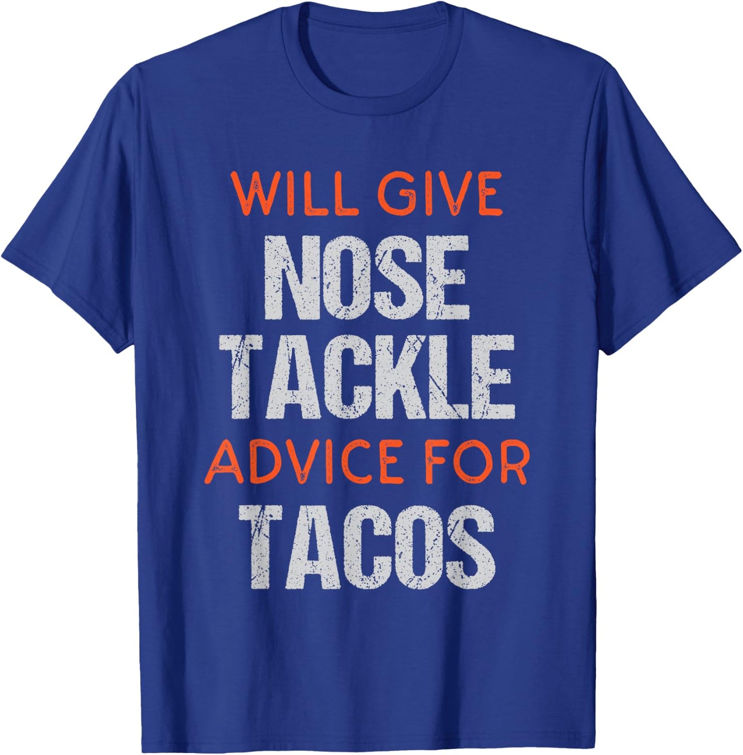 Funny Football Player Defensive Nose Tackle Position Gifts T-Shirt - T-Shirt | Royal