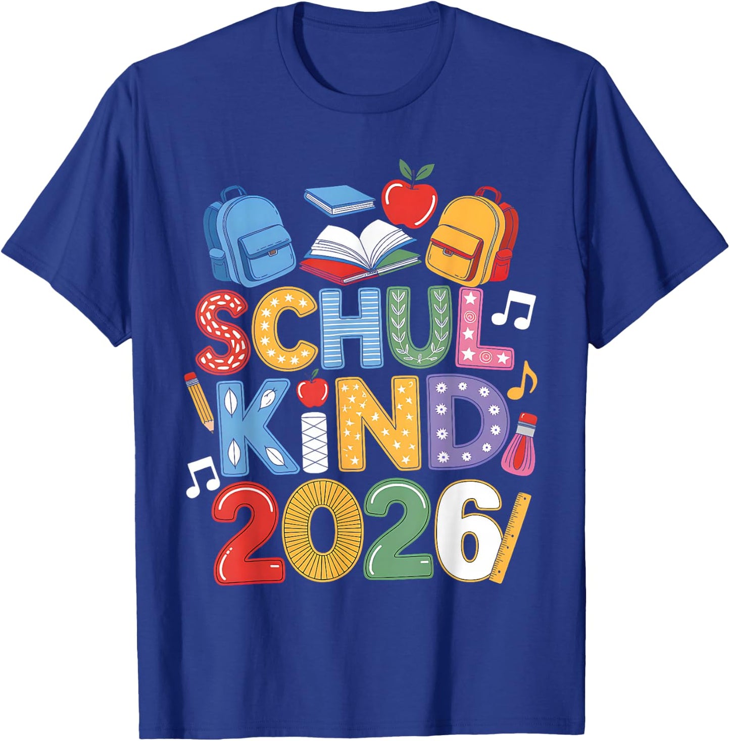 Schulkind 2026 Einschulung 2026 1.Klasse Zurück Zur Schule T-Shirt - T-Shirt | Royal