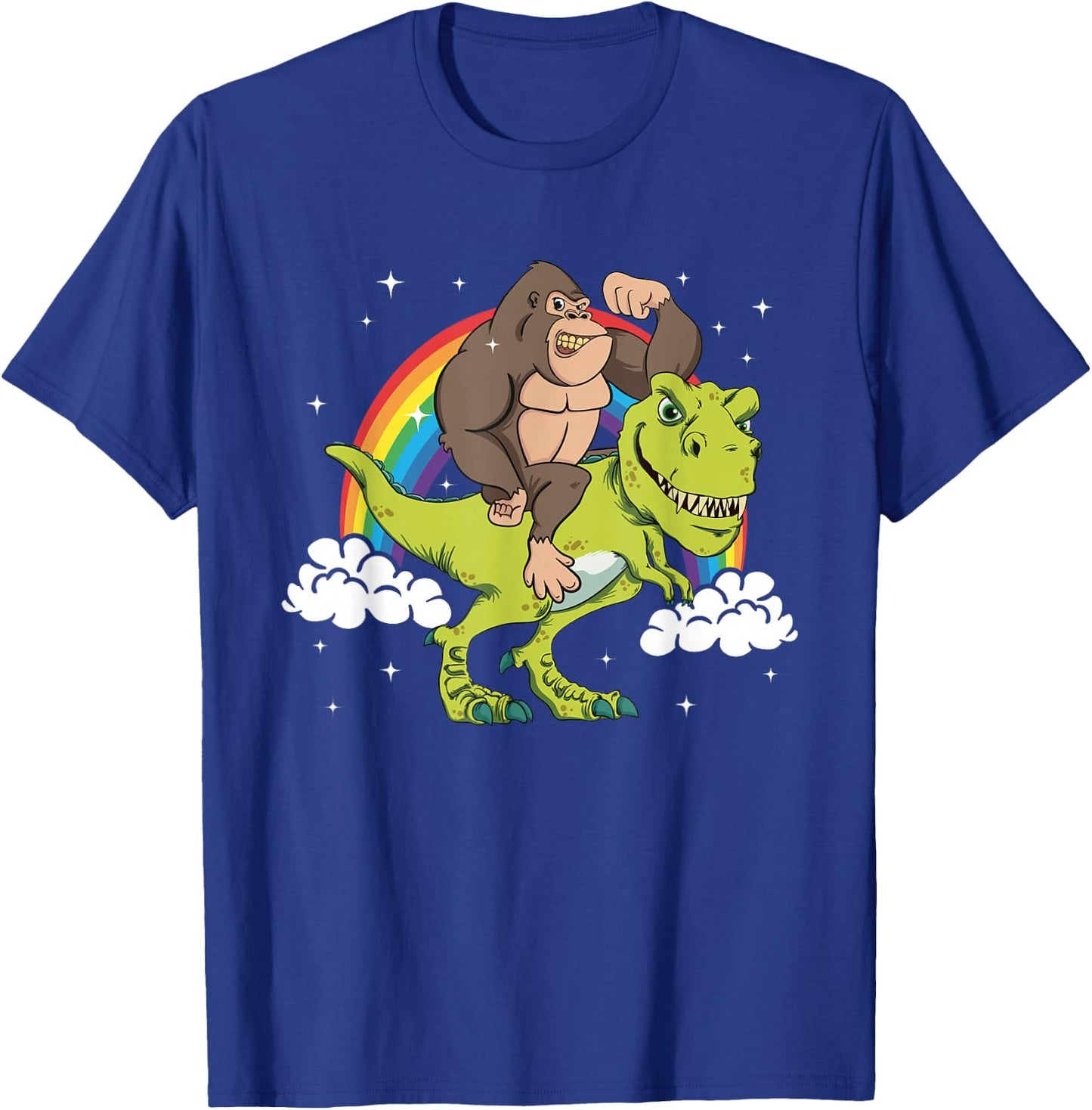 T-Rex Tyrannosaurus Dinosaur Dino Monkey Gorilla Ape Gift T-Shirt - T-Shirt | Royal