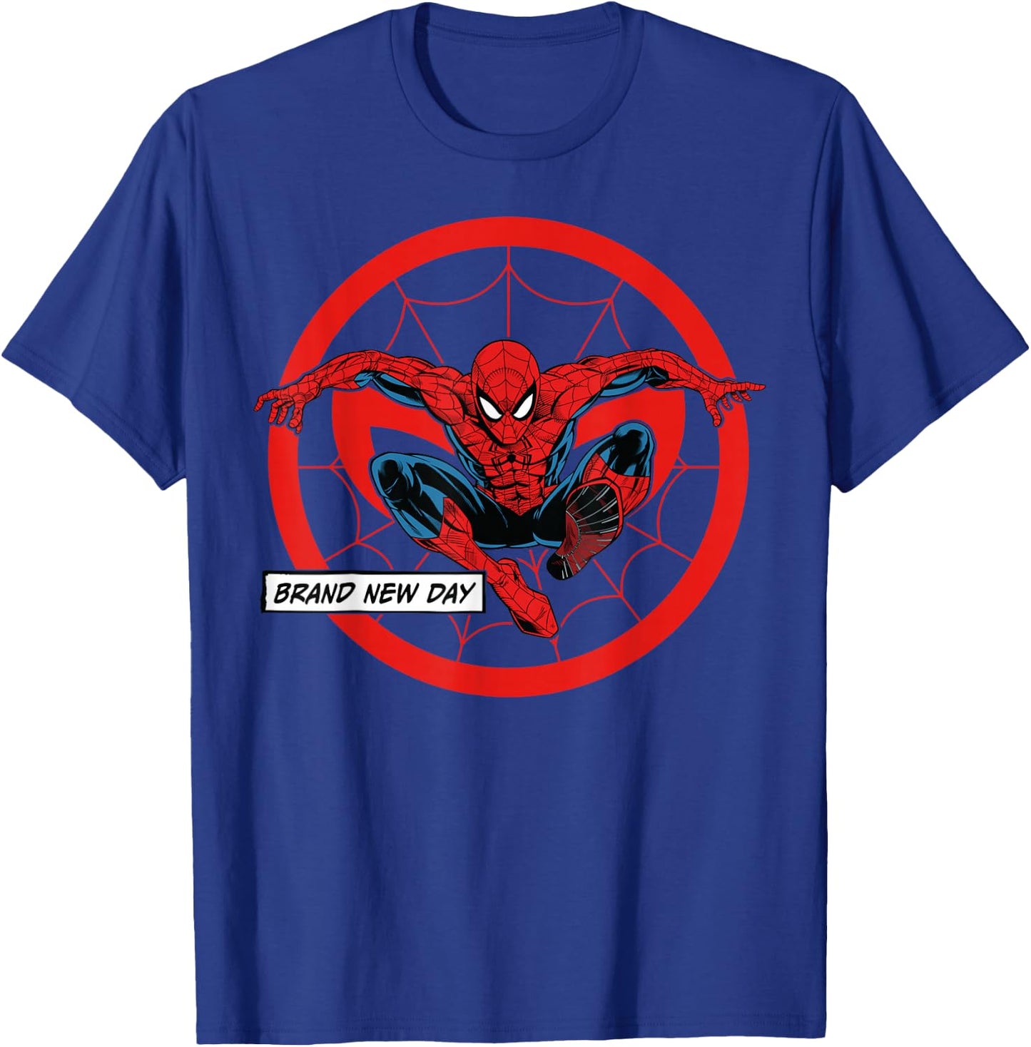 Marvel Studios Spider-Man: BND Movie 2026 Spidey & Mask Icon T-Shirt - T-Shirt | Royal