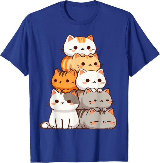 Pile Of Kitty Cats Funny Cute Cat Lover T-Shirt - T-Shirt | Royal