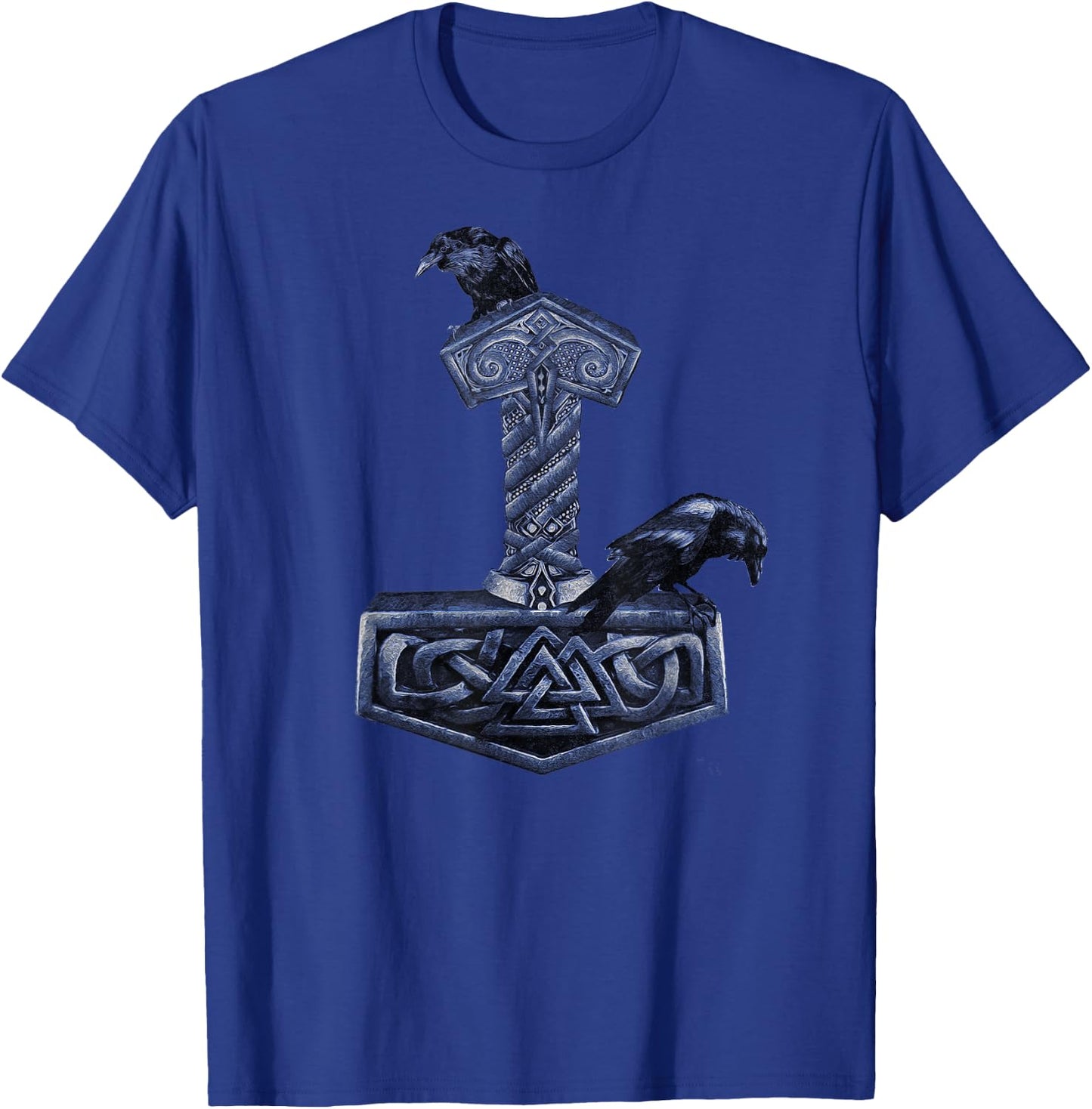 Viking Norse Mythology Thor's Mjolnir Odin's Huginn & Muninn T-Shirt - T-Shirt | Royal