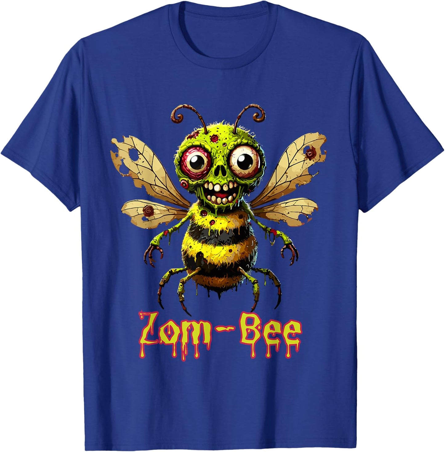 Zom-Bee Shirt Adorably Creepy Zombie Bee Cartoon Halloween T-Shirt - T-Shirt | Royal