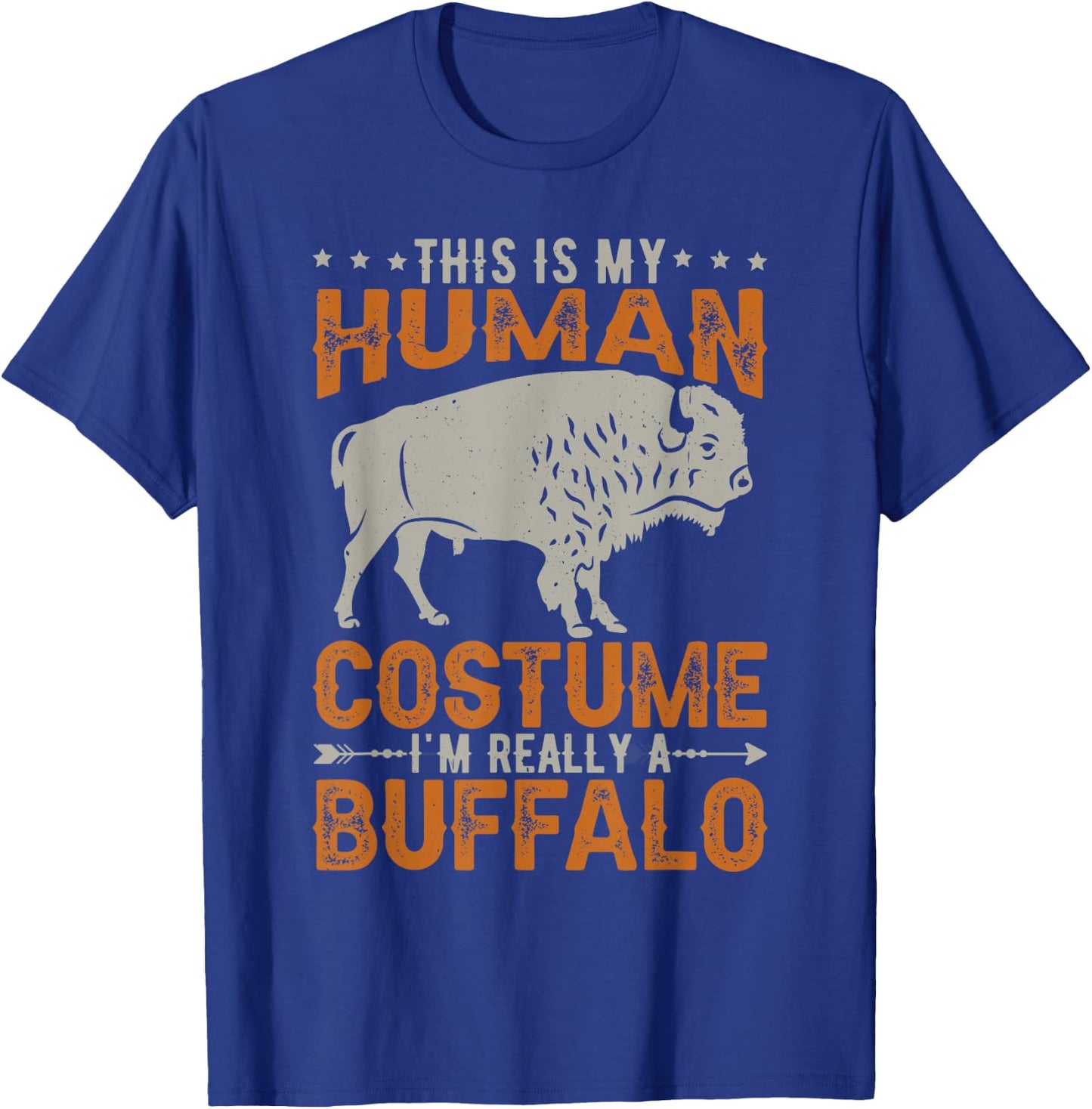 Retro Bison Buffalo Men T-Shirt - T-Shirt | Royal