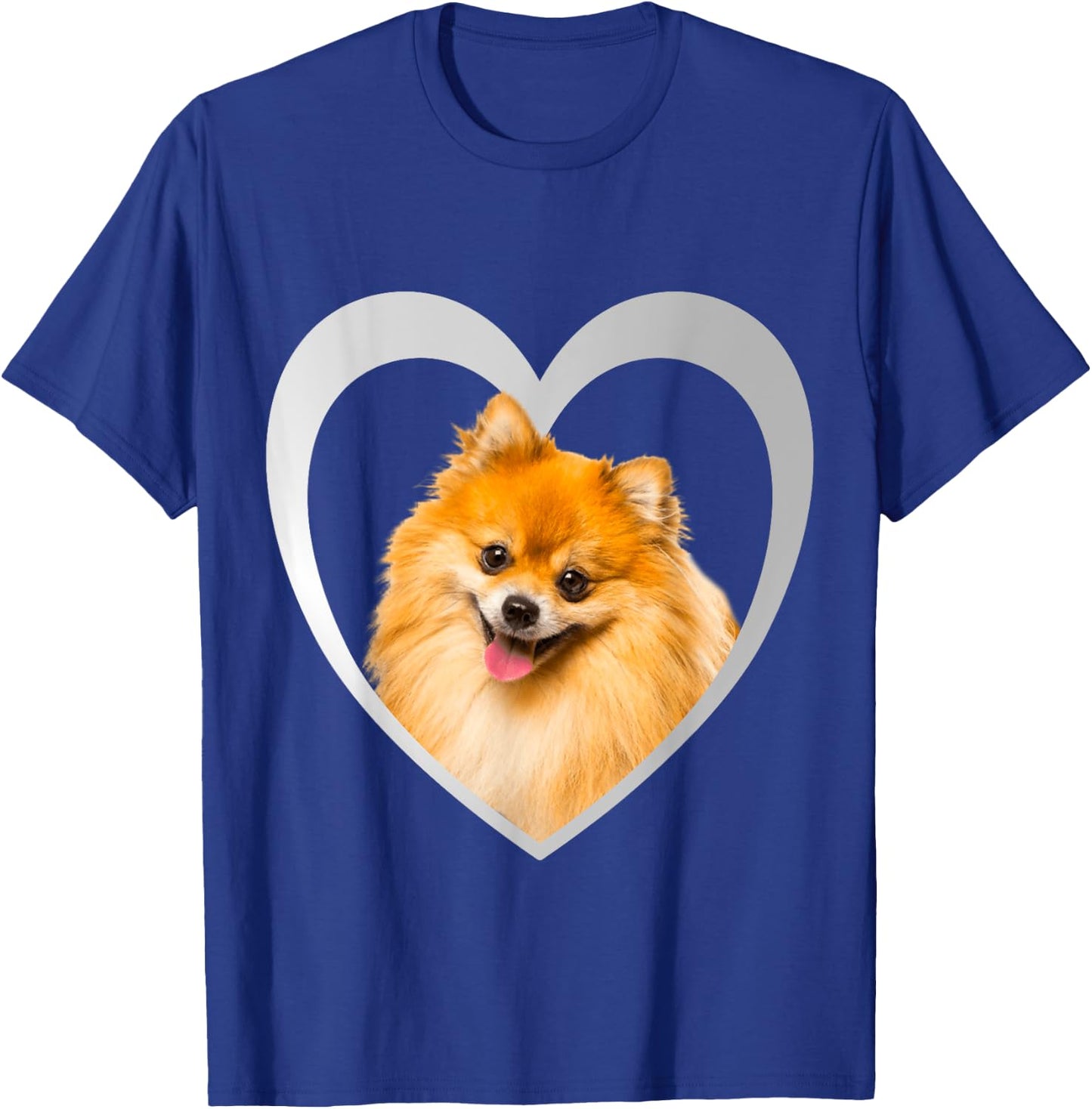 Zwergspitz- - Pomeranian - Herz Liebe Hund T-Shirt - T-Shirt | Royal