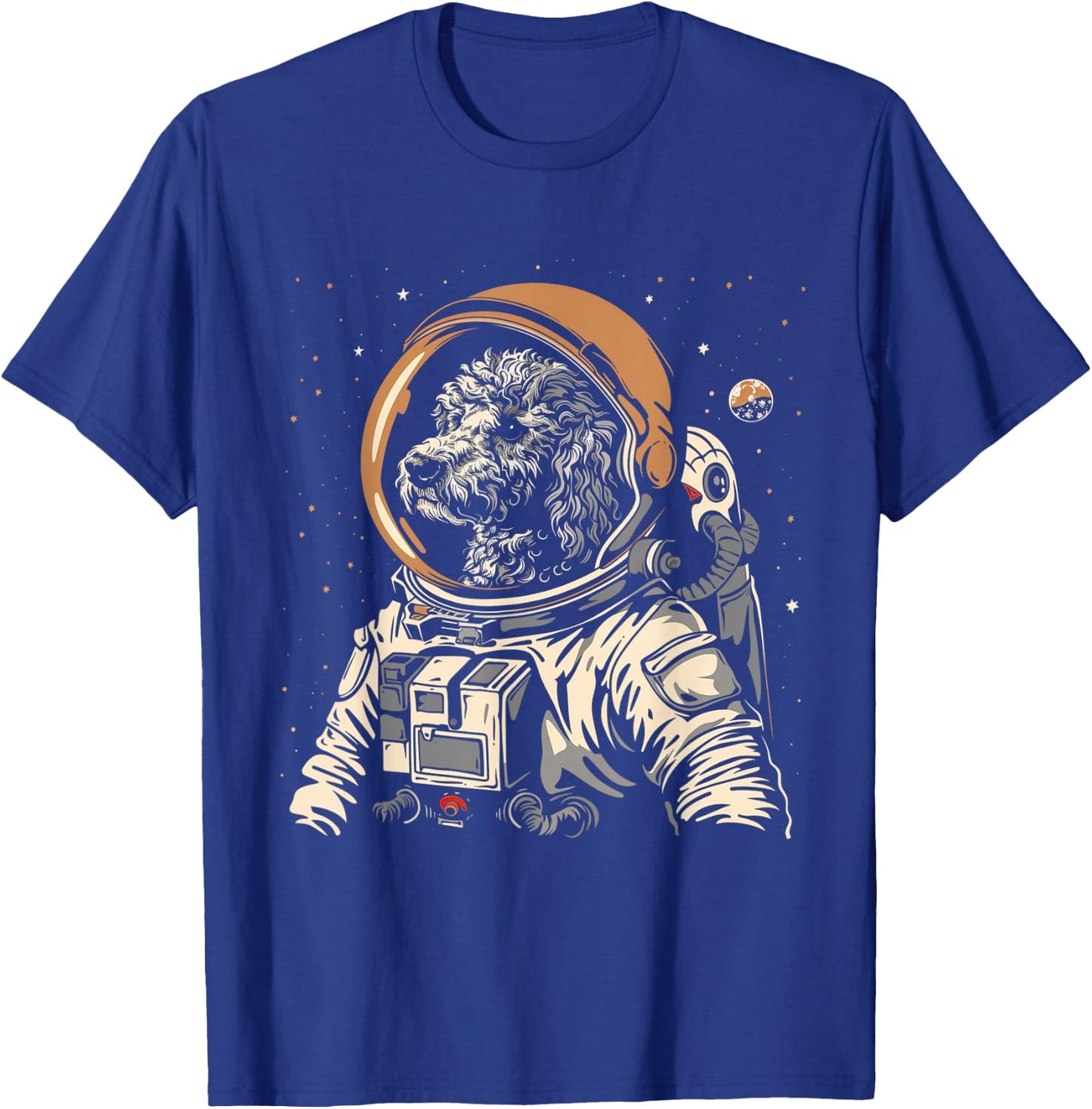 Poodle Labradoodle Astronaut Funny Cute Dog Space Suit T-Shirt - T-Shirt | Royal