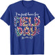 I'm Just Here For Field Day Leopard Tie Dye Last Day School T-Shirt - T-Shirt | Royal