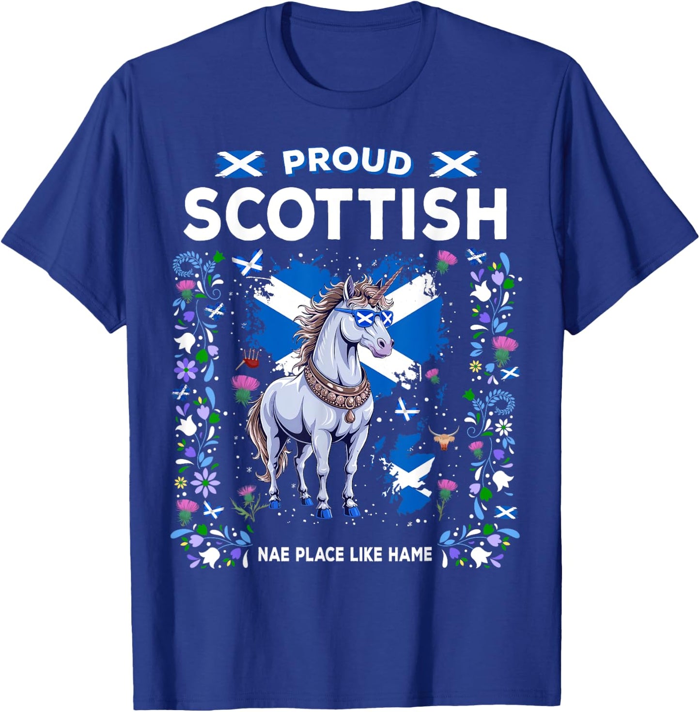 Scottish Unicorn Flag Costume Idea For Kids Scotland Unicorn T-Shirt - T-Shirt | Royal