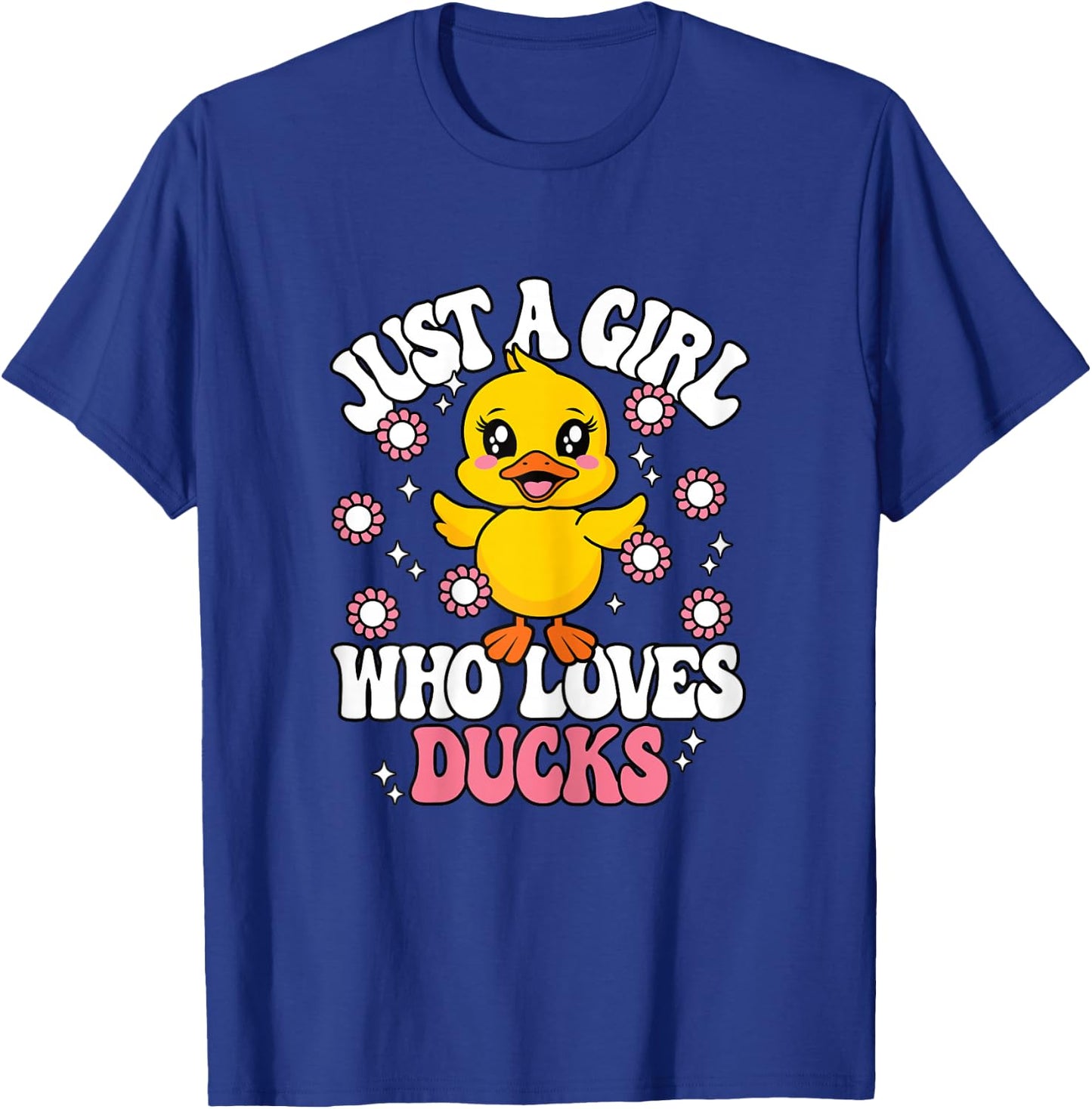 Just A Girl Who Loves Ducks Cute Duck Girls Kids T-Shirt - T-Shirt | Royal