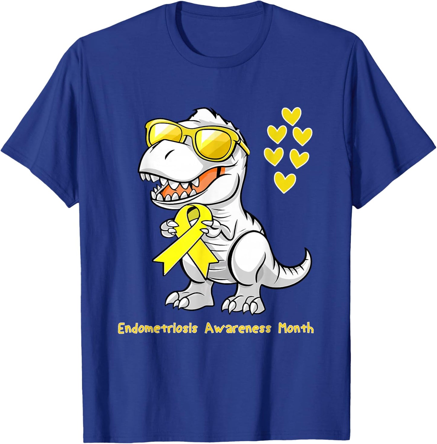 T-rex Dinosaur Endometriosis Awareness Month Dino Toddlers T-Shirt - T-Shirt | Royal
